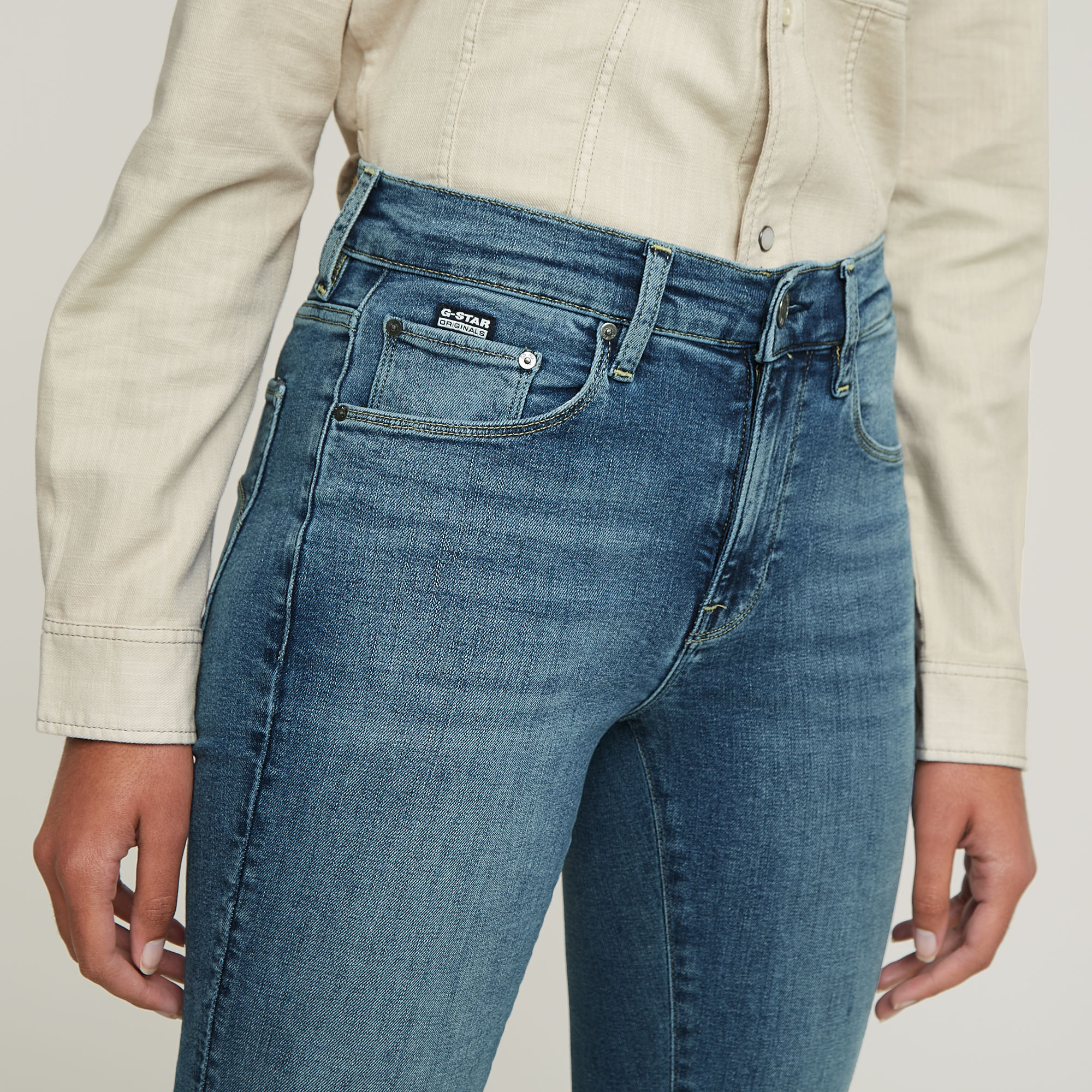 G-Star RAW 3301 Flare Jeans Midden blauw Dames