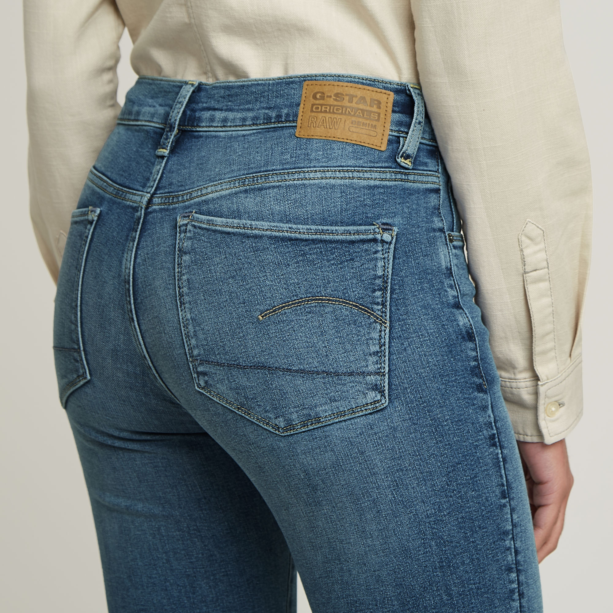 G-Star RAW 3301 Flare Jeans Midden blauw Dames