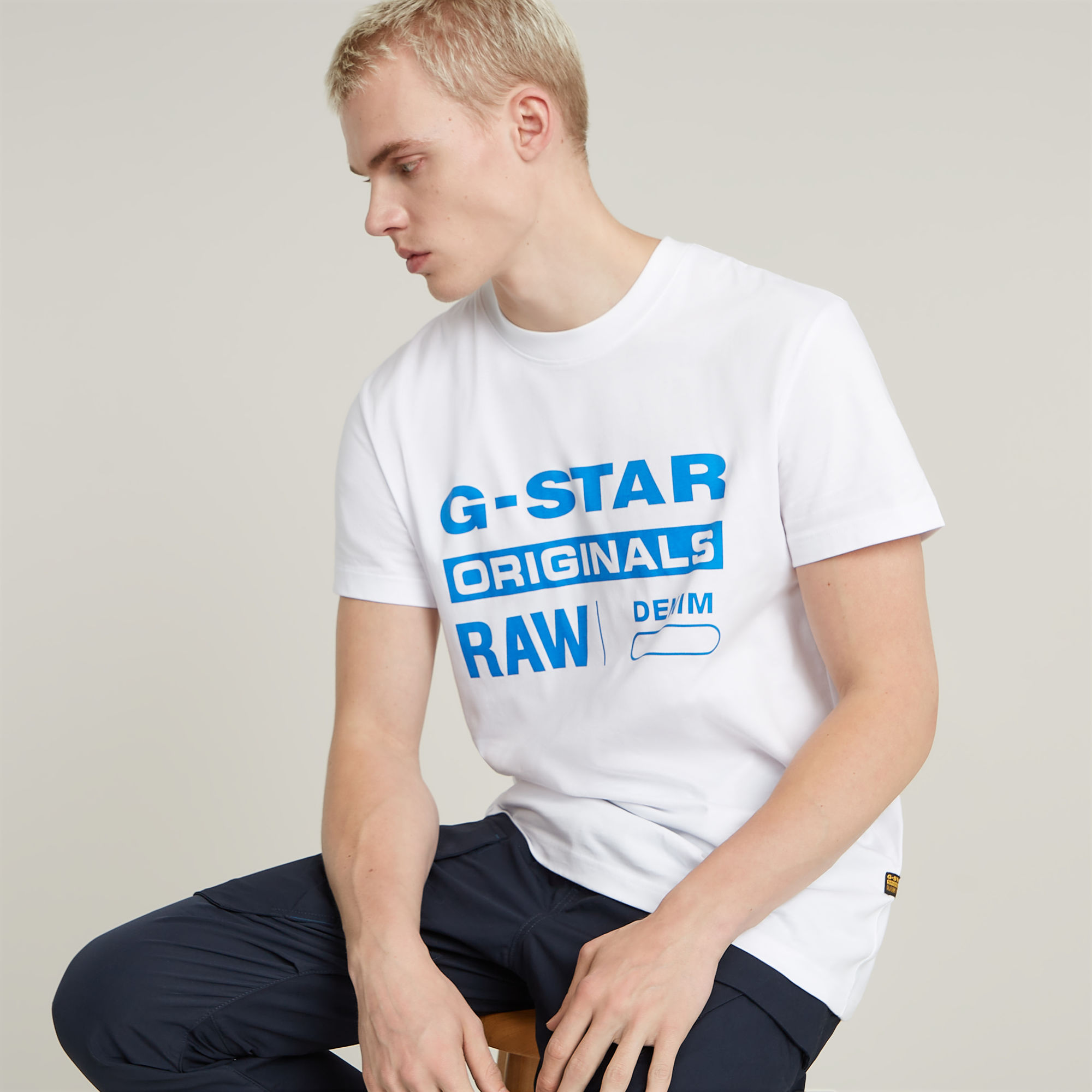G-Star RAW Originals T-Shirt Wit Heren