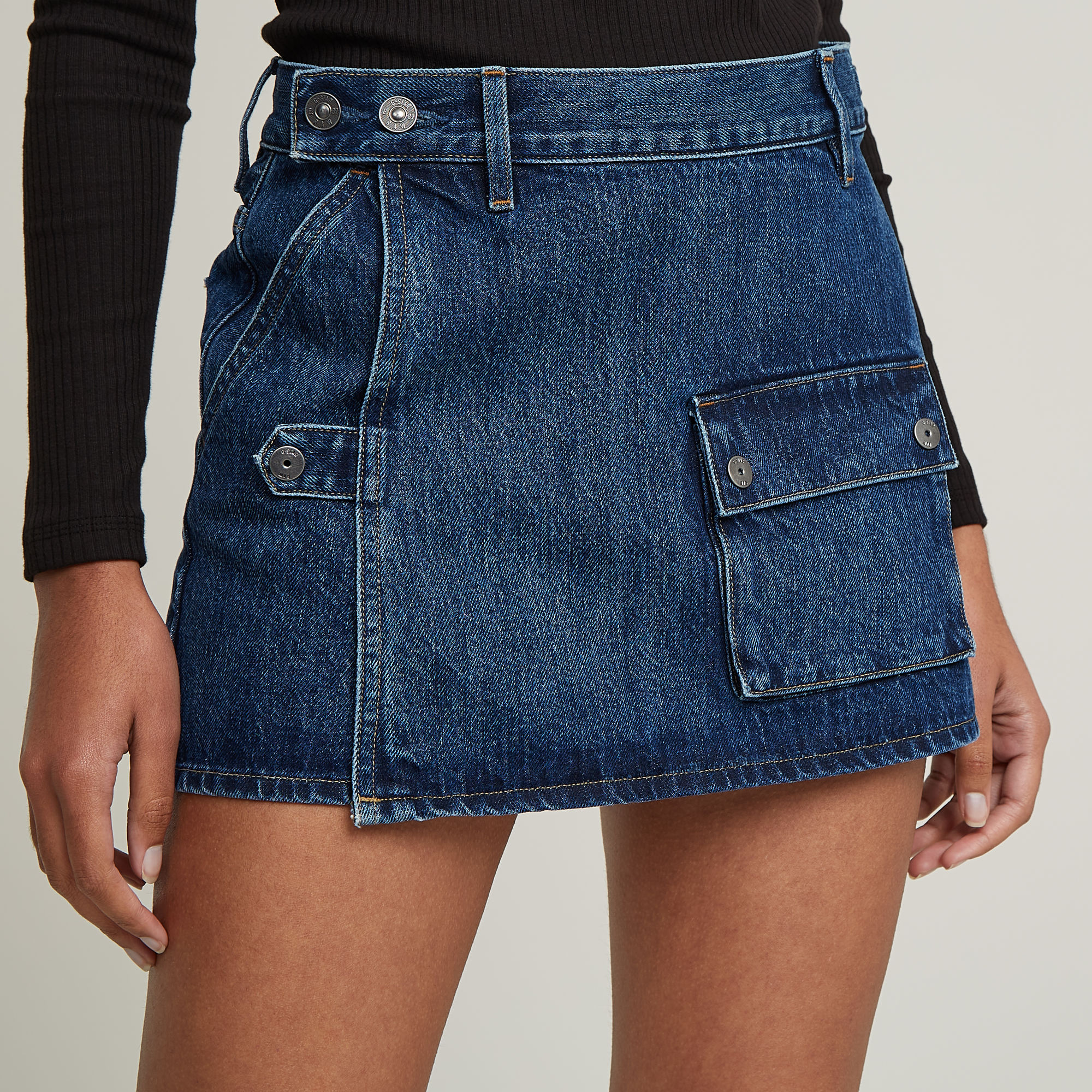 G-Star RAW Micro Denim Skort Donkerblauw Dames