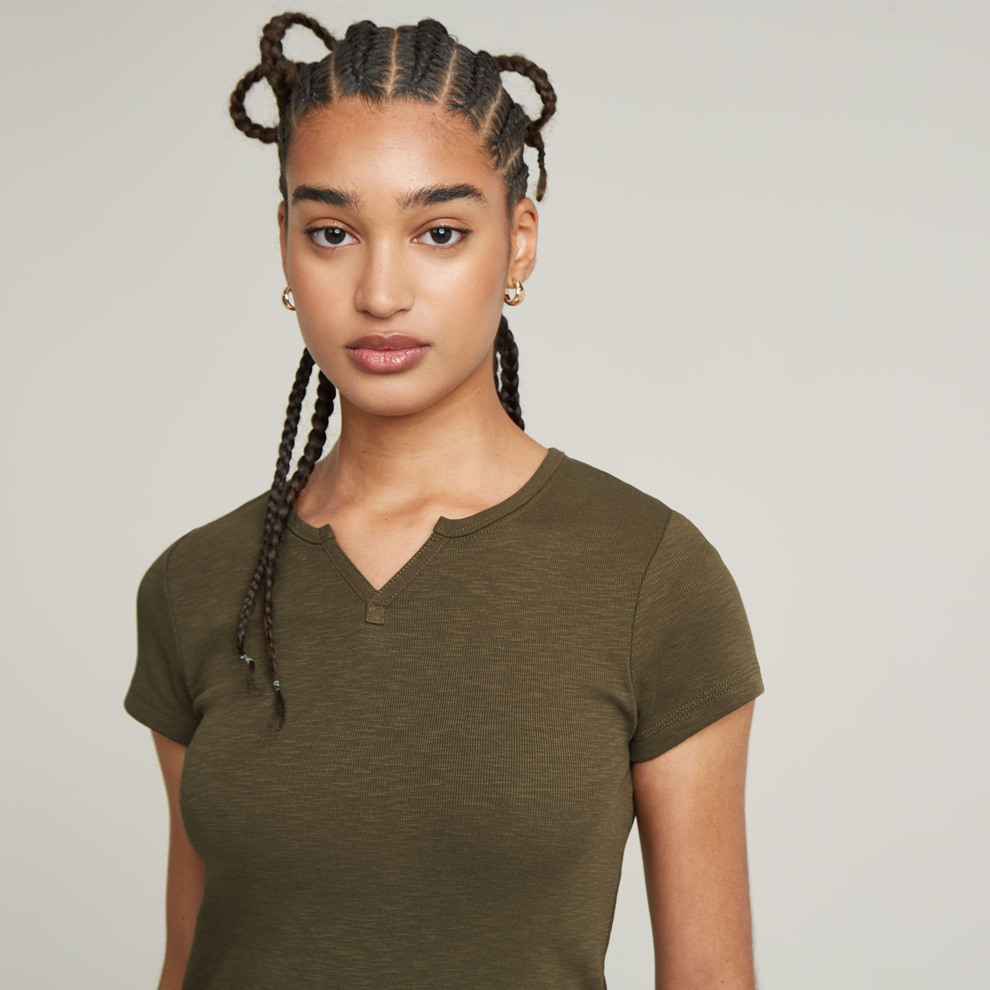 G-Star RAW Micro Placket Slim Top Groen Dames