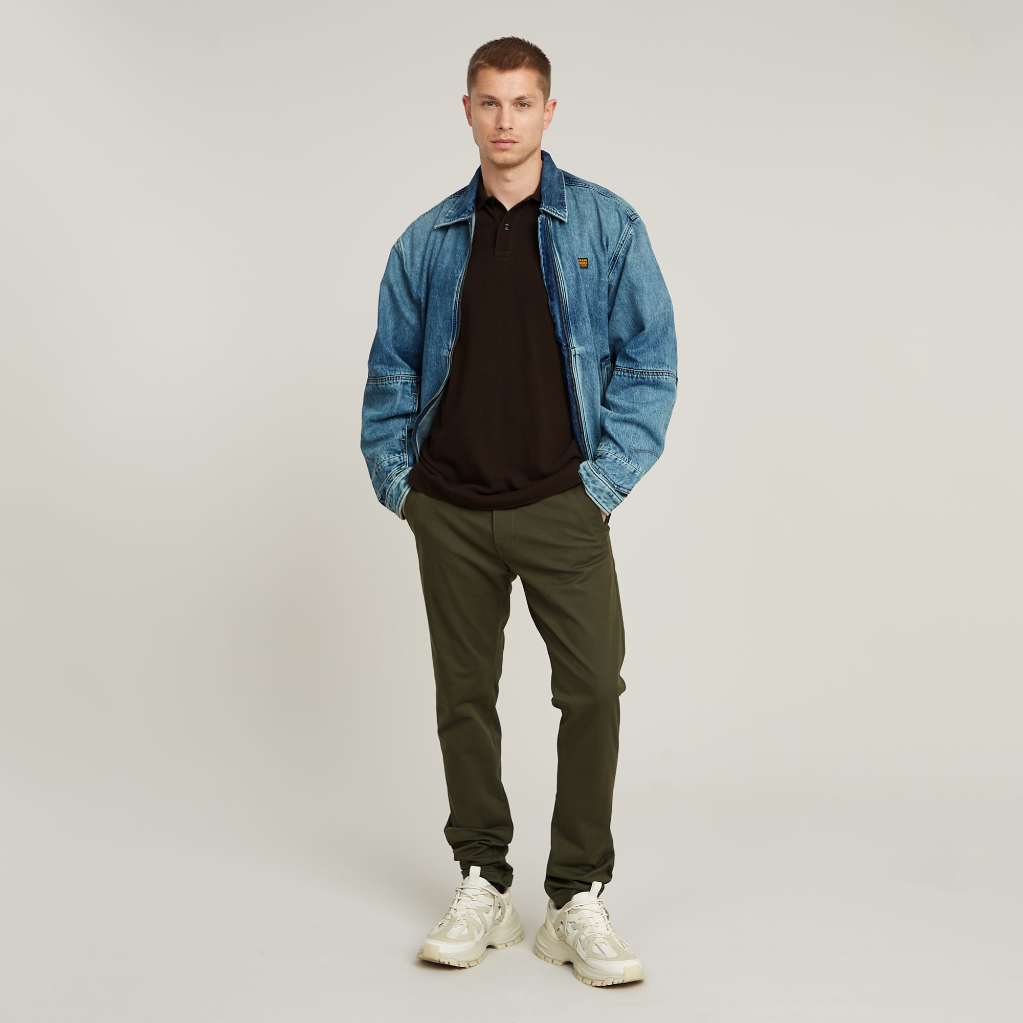 G-Star RAW Essential Polo Bruin Heren