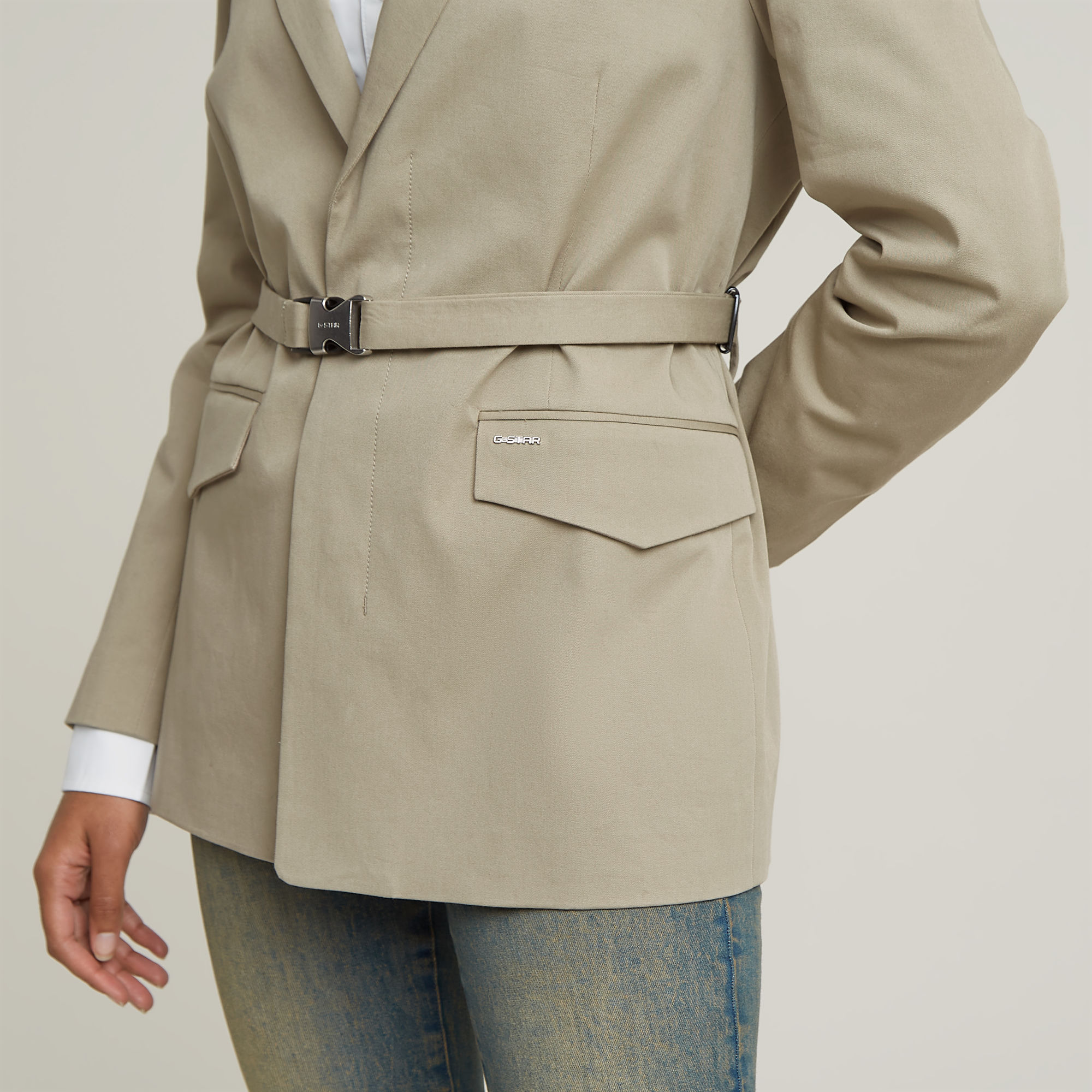 G-Star RAW Pocket Blazer Beige Dames