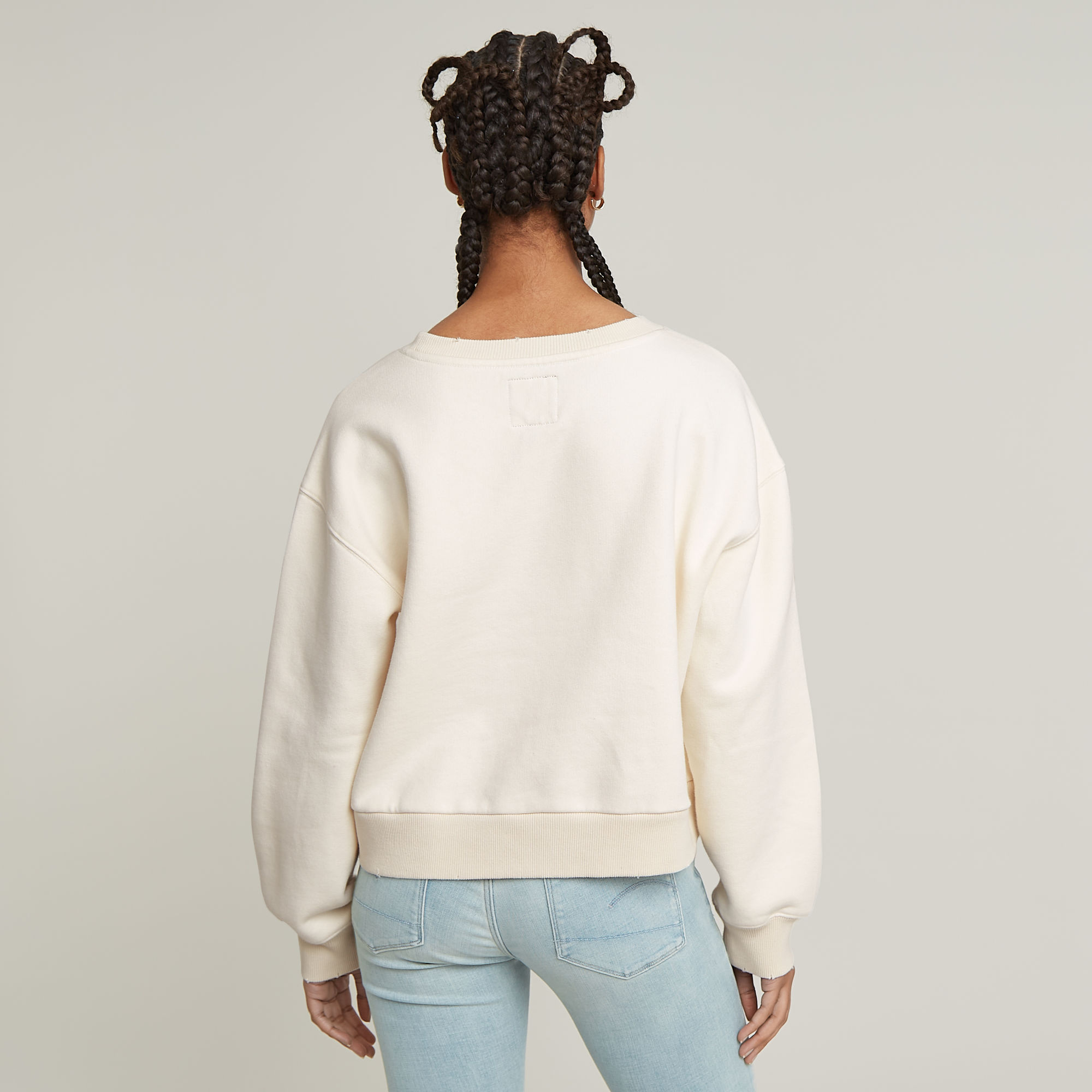 G-Star RAW Logo Loose Sweater Wit Dames