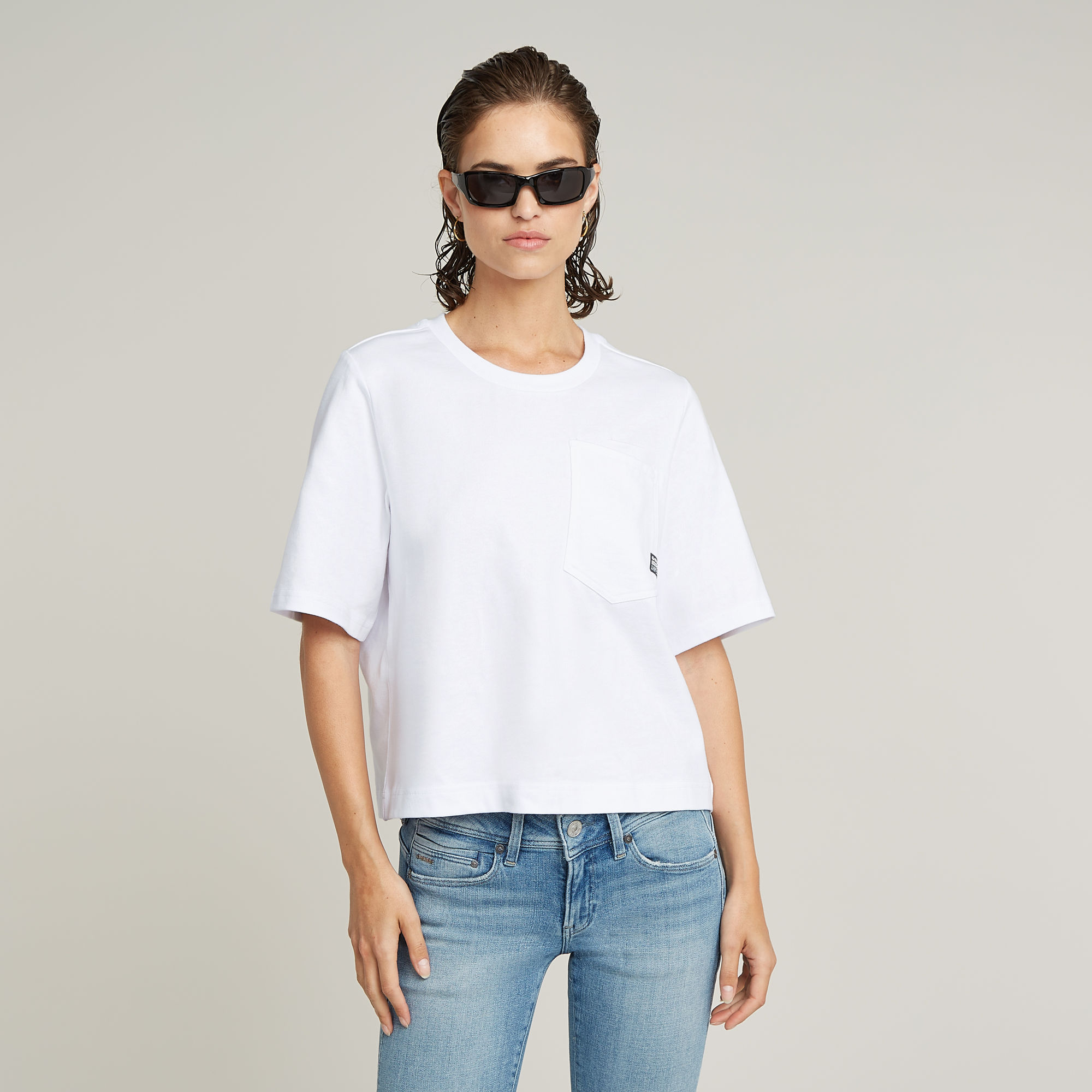 Pocket Top - Weiß - Damen