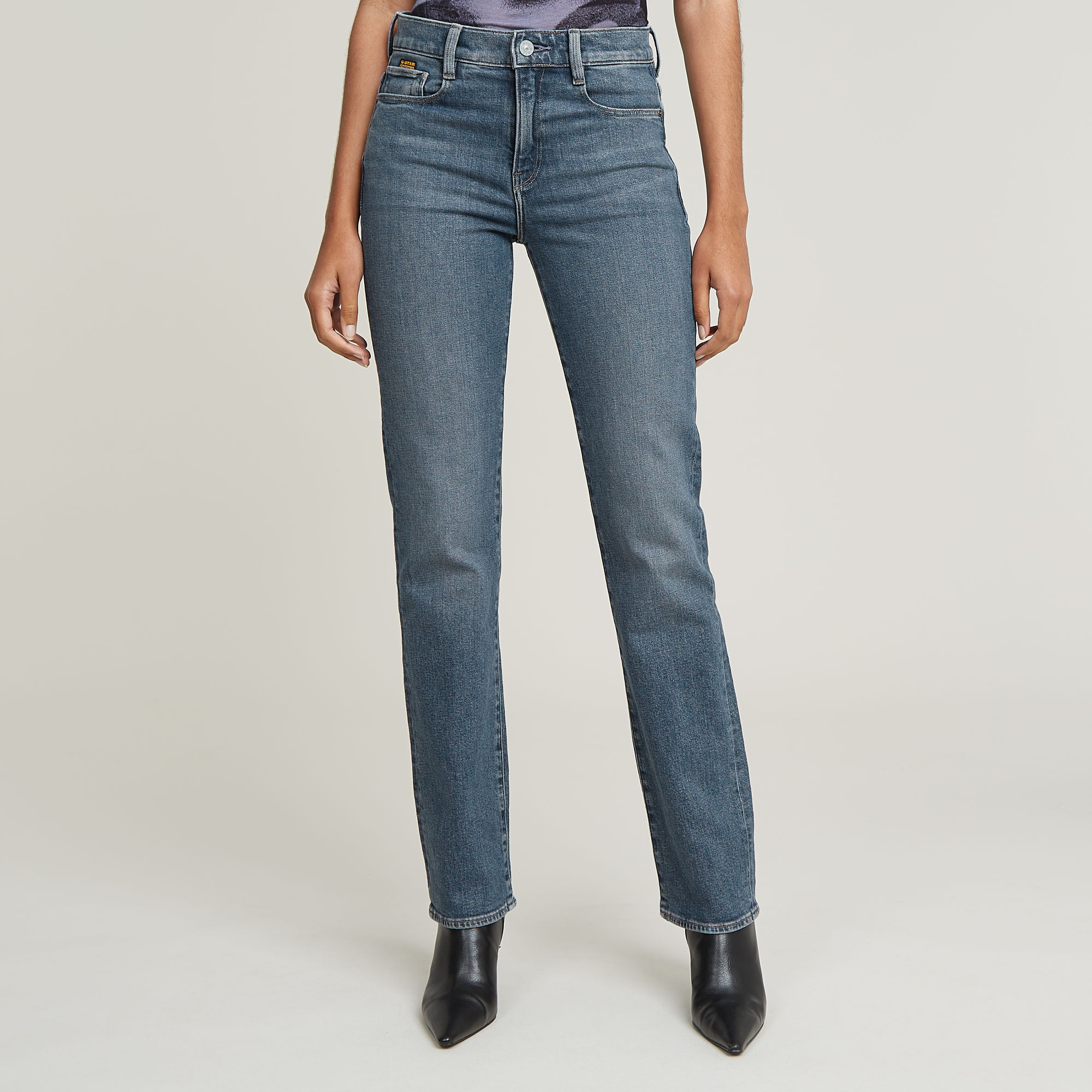 G-Star RAW Strace Straight Jeans - Midden blauw - Dames
