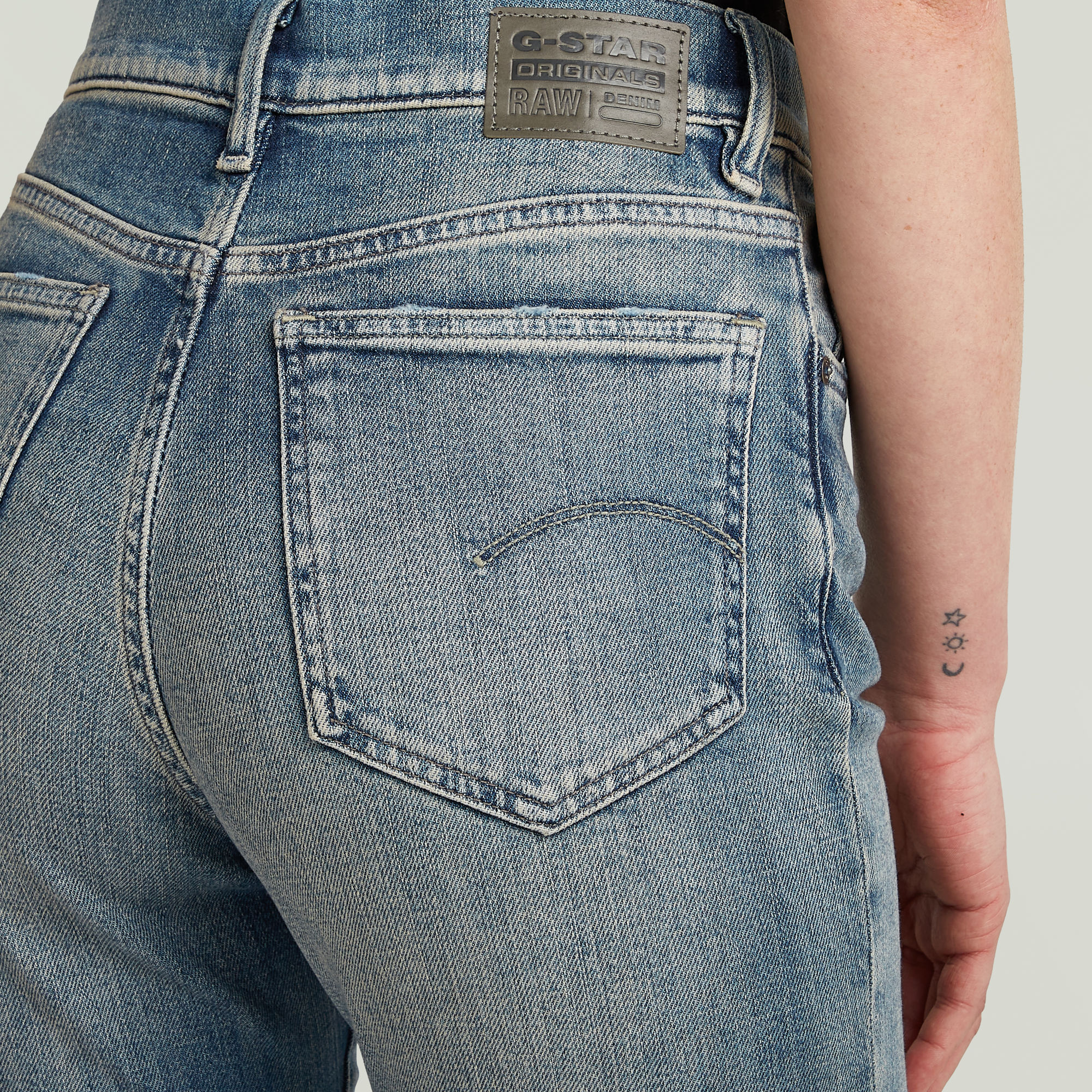 G-Star RAW Viktoria High Straight Jeans Midden blauw Dames