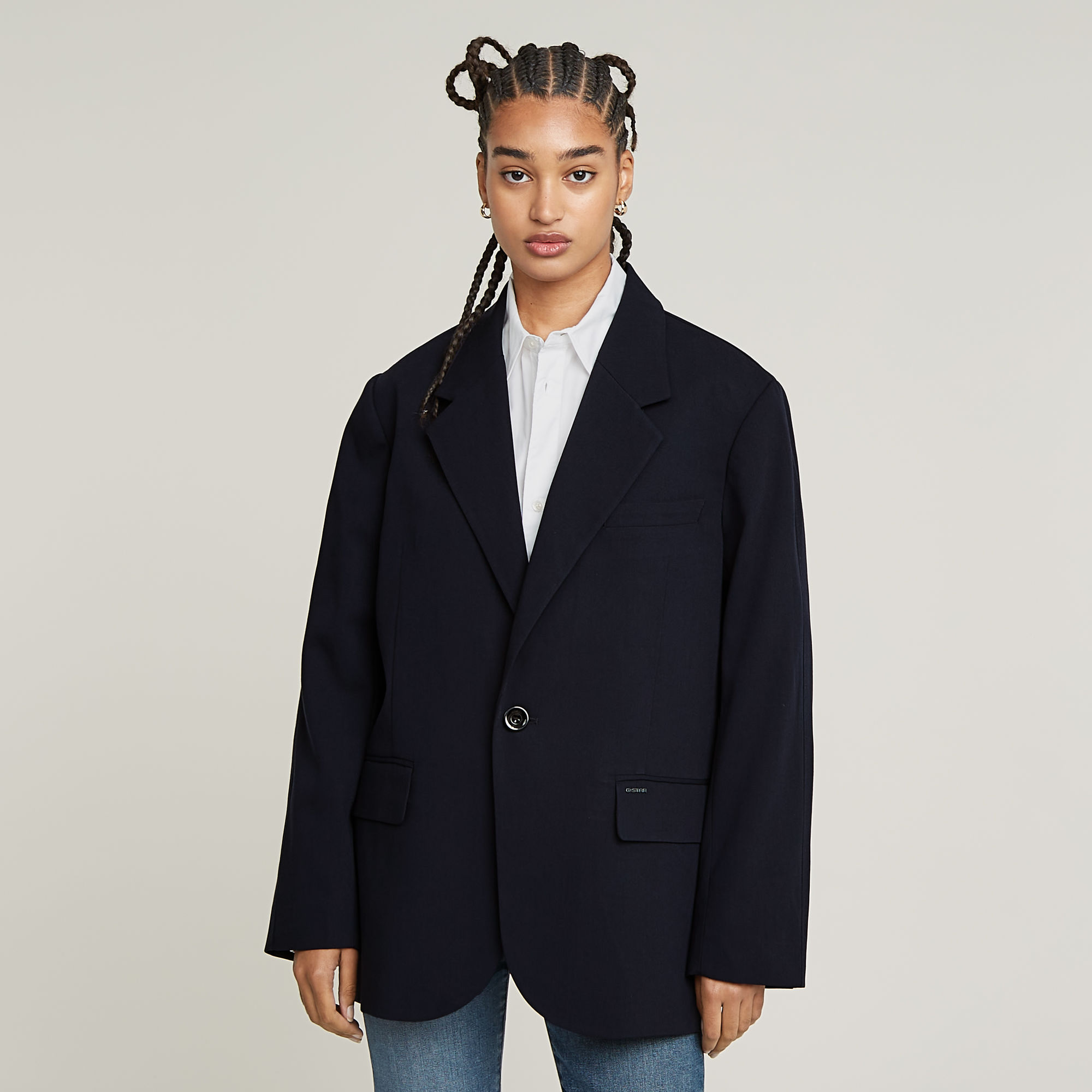 Big Boyfriend Oversized Blazer - Dunkelblau - Damen