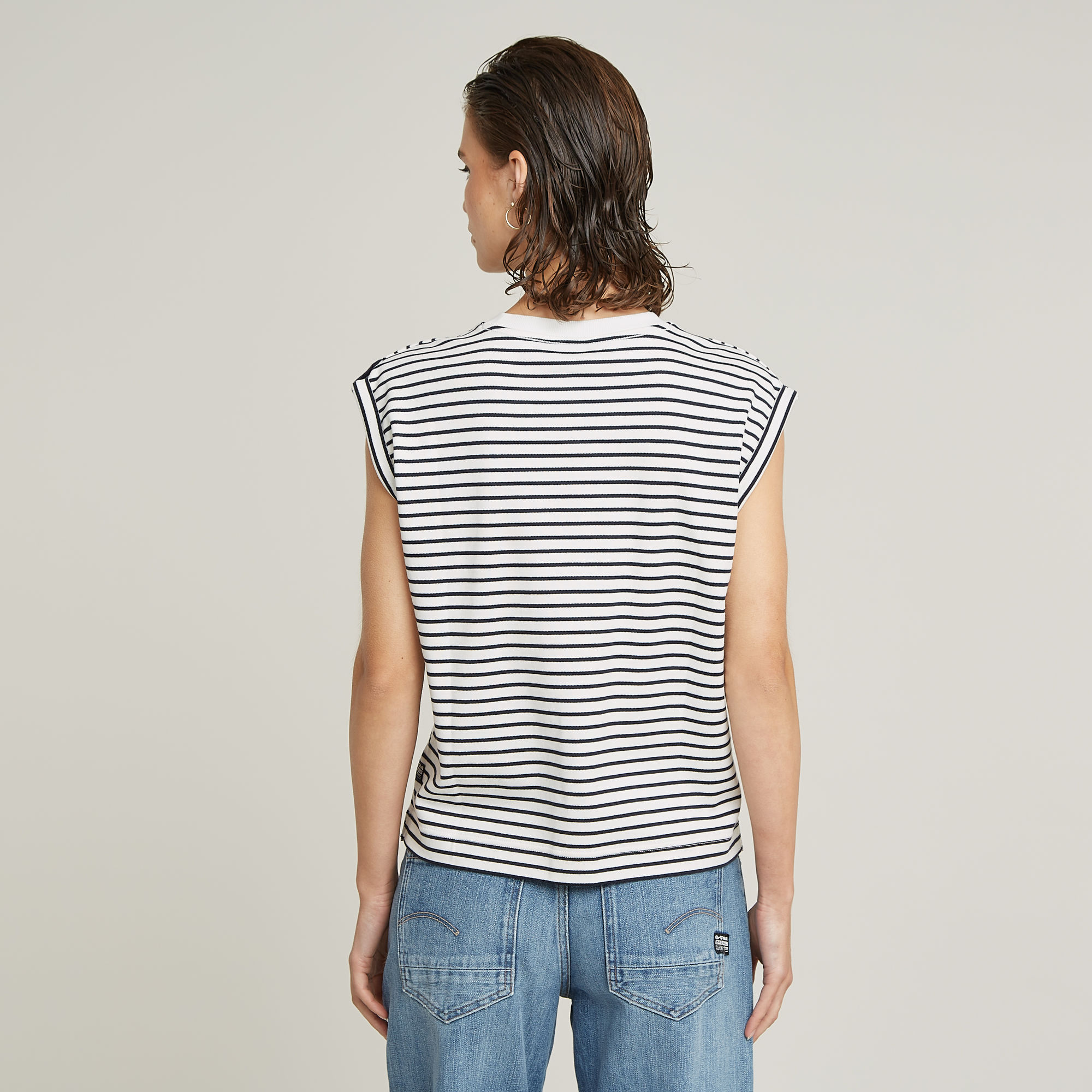 G-Star RAW Seam Detail Stripe Loose Top Meerkleurig Dames
