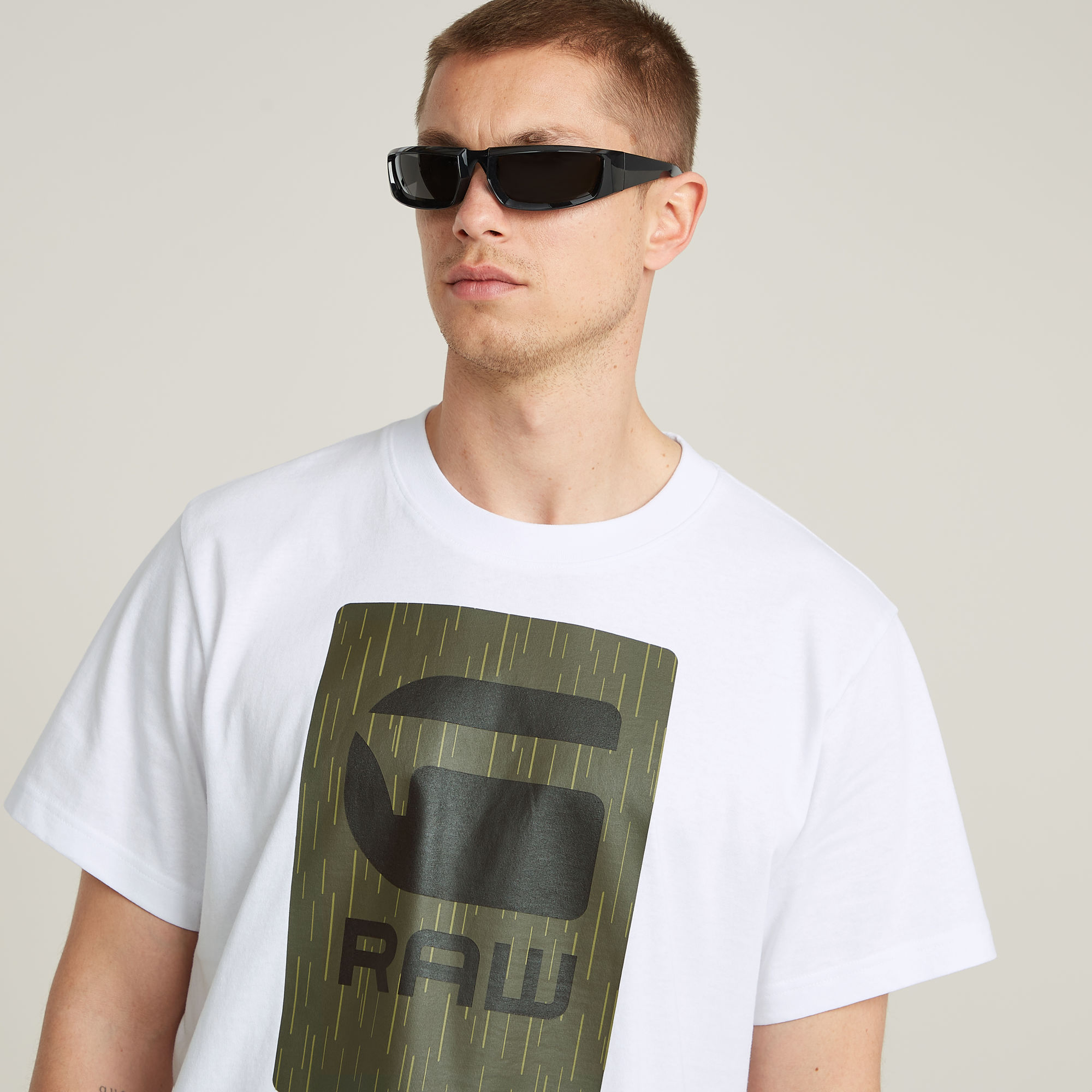 G-Star RAW Burger Box Rain Loose T-Shirt Wit Heren