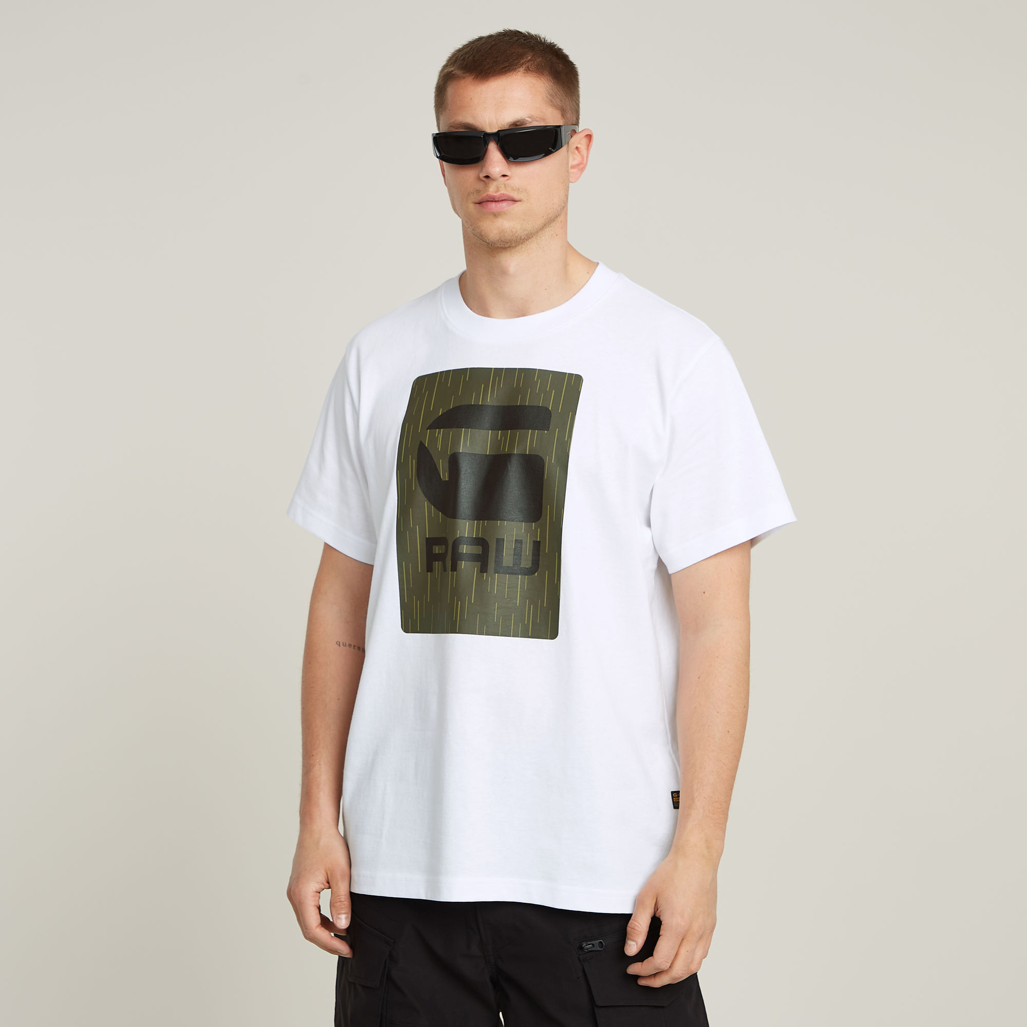 G-Star RAW Burger Box Rain Loose T-Shirt - Wit - Heren