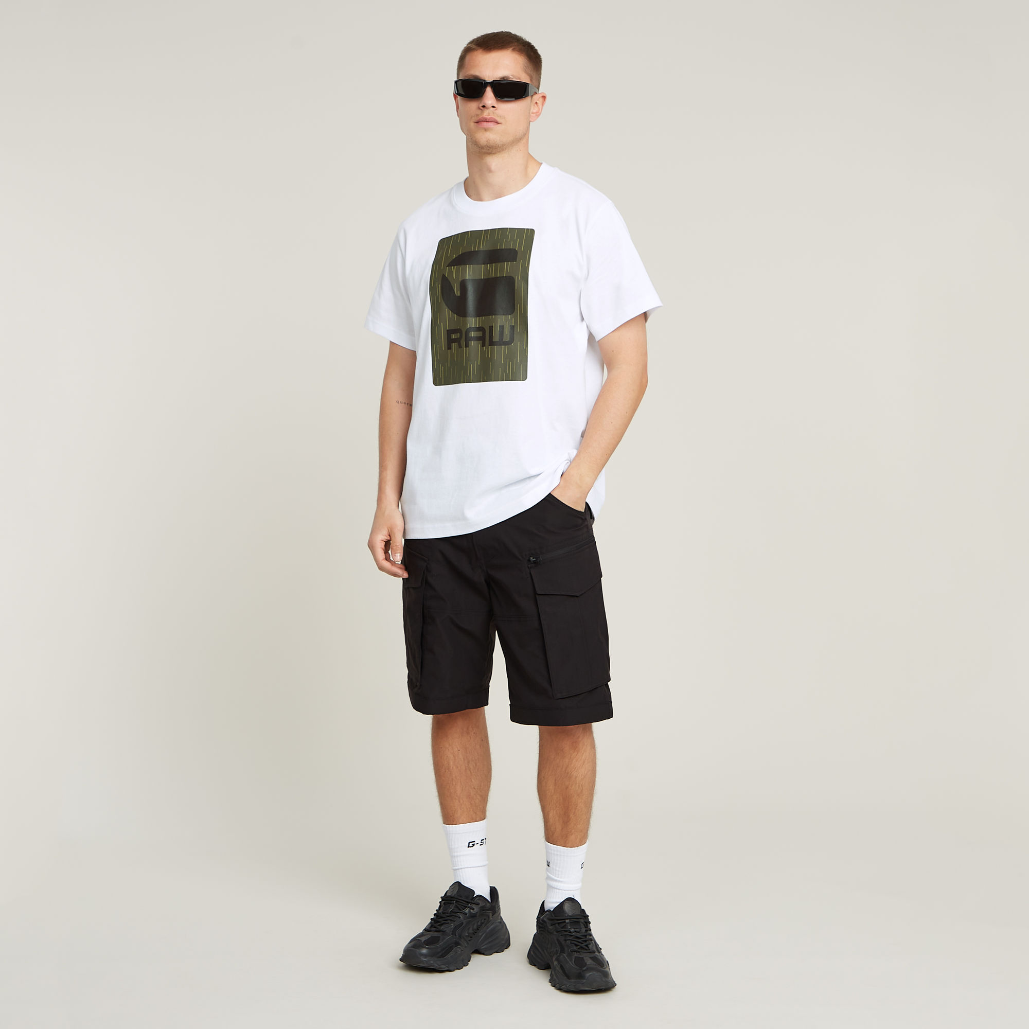 G-Star RAW Burger Box Rain Loose T-Shirt Wit Heren