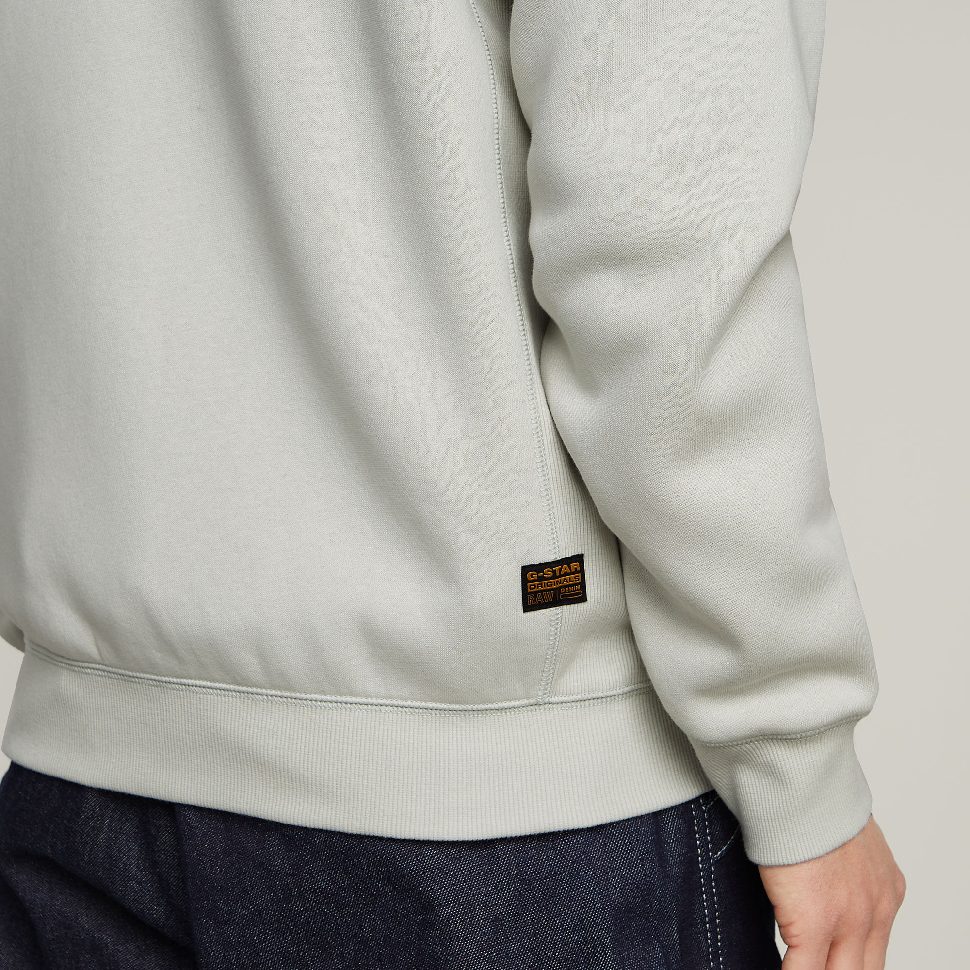 G-Star RAW Premium Core Hoodie Met Rits Grijs Heren
