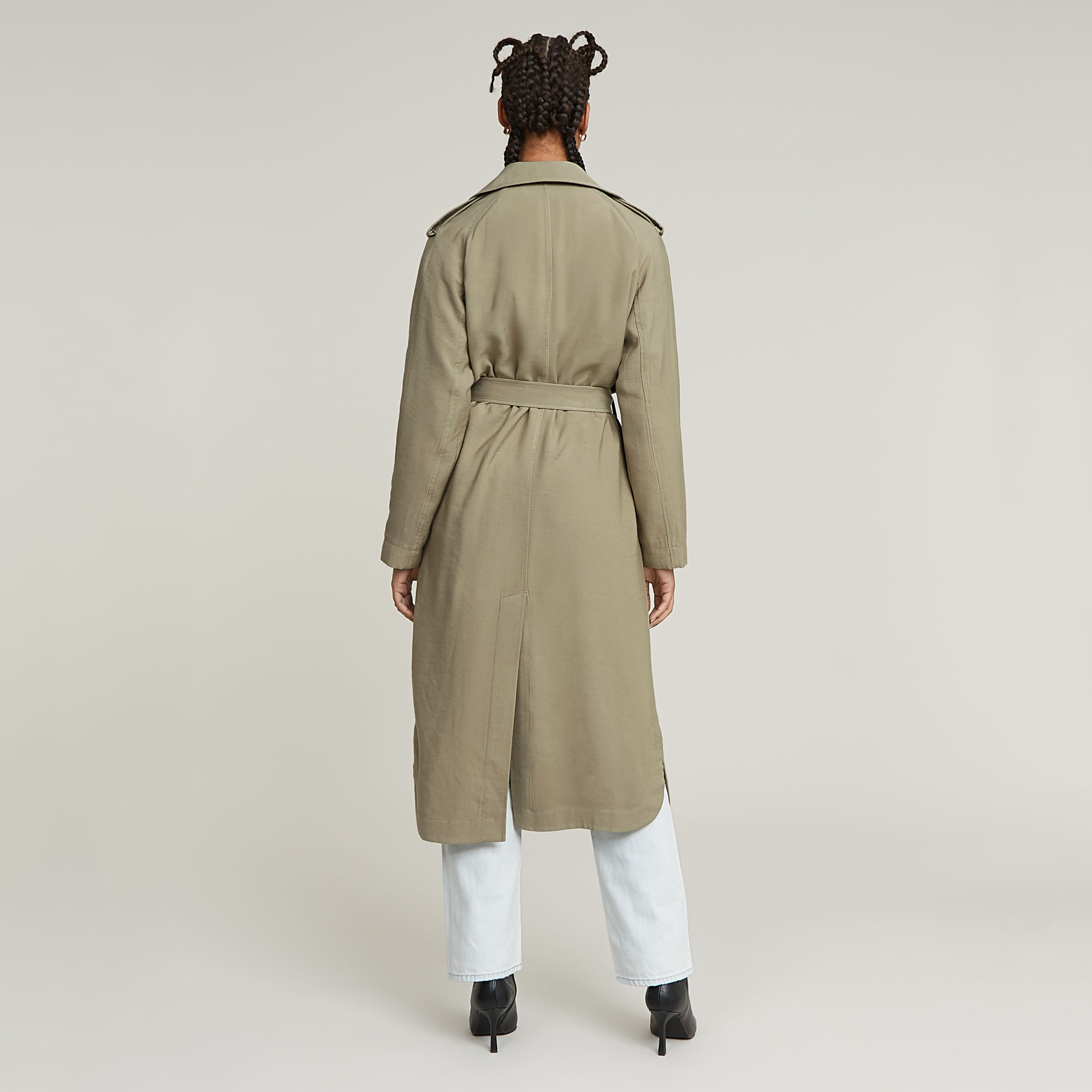G-Star RAW Fluid Trenchcoat Groen Dames