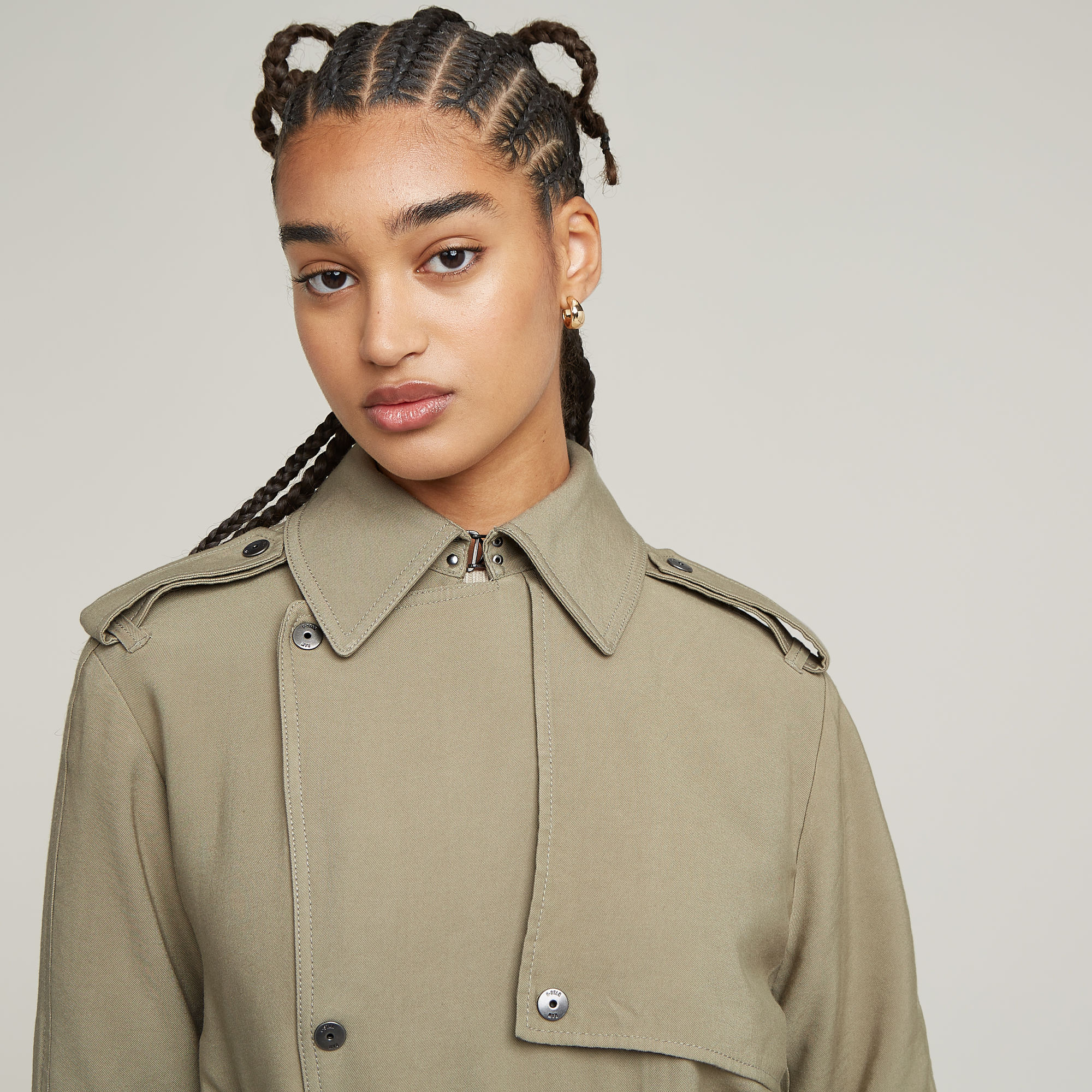 G-Star RAW Fluid Trenchcoat Groen Dames