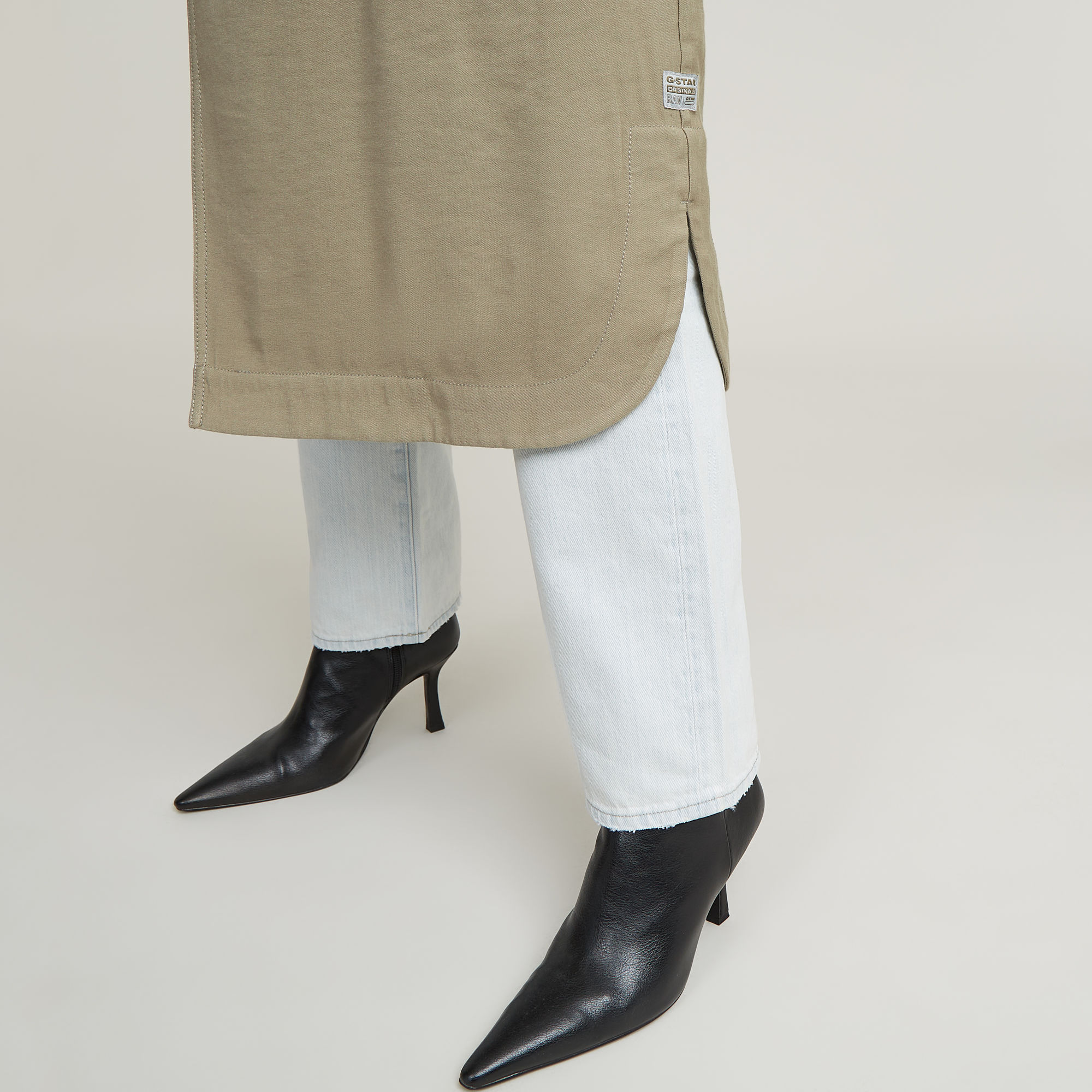 G-Star RAW Fluid Trenchcoat Groen Dames