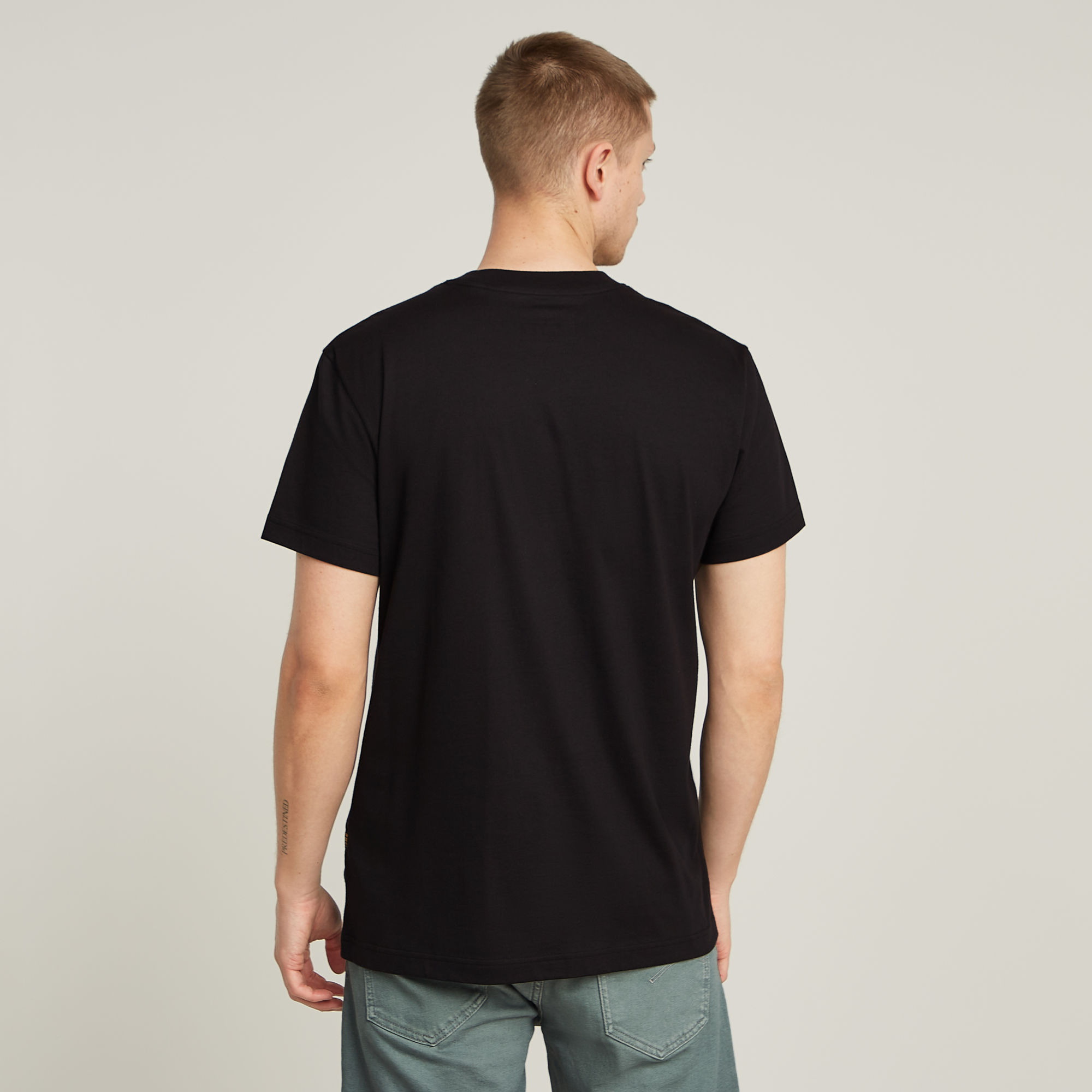 G-Star RAW Text Chest T-Shirt Zwart Heren