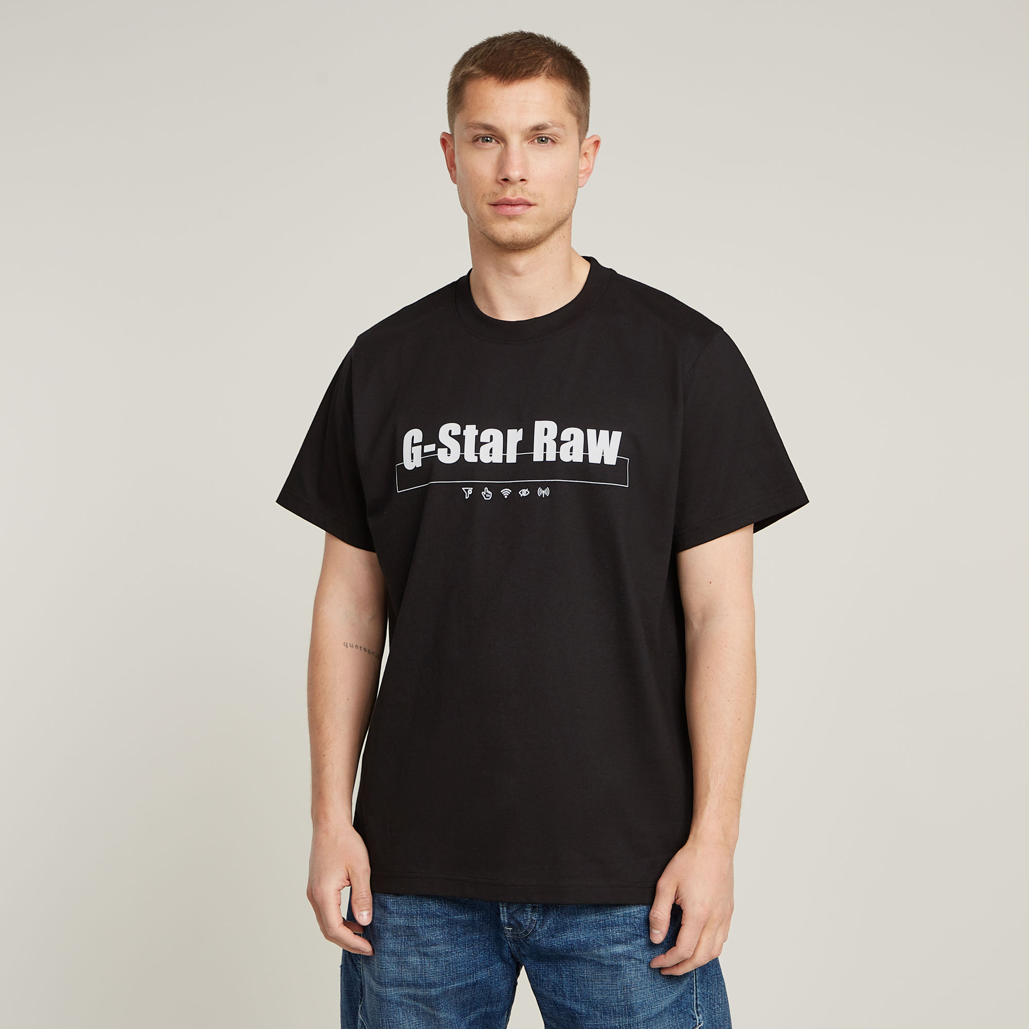 G-Star RAW Symbols Print Loose T-Shirt - Zwart - Heren