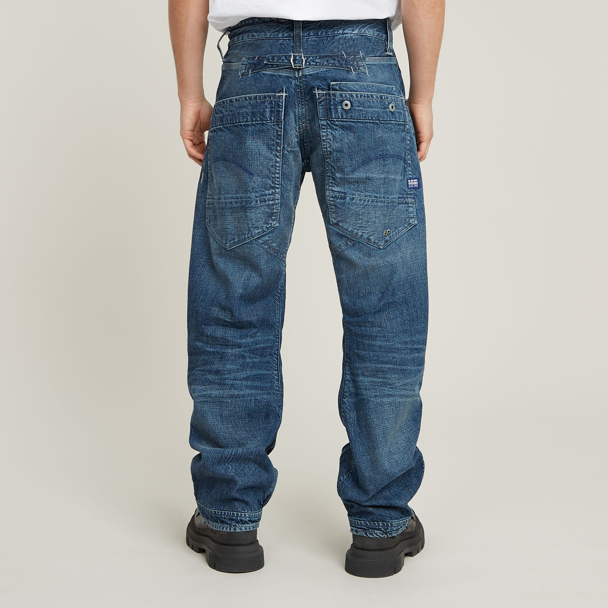 G-Star RAW G-STAR Origins Bend 3D Loose Selvedge Jeans Donkerblauw Heren