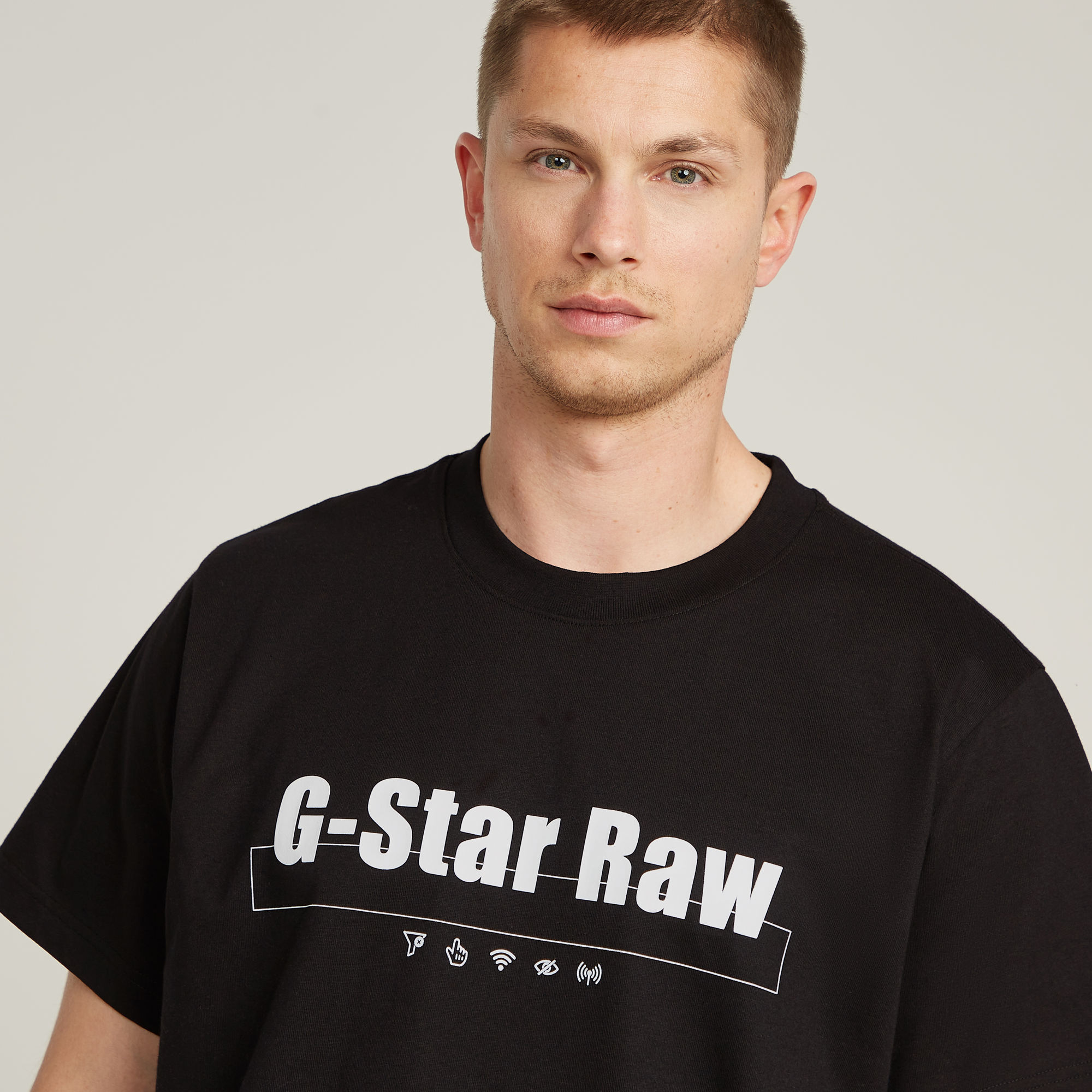 G-Star RAW Symbols Print Loose T-Shirt Zwart Heren