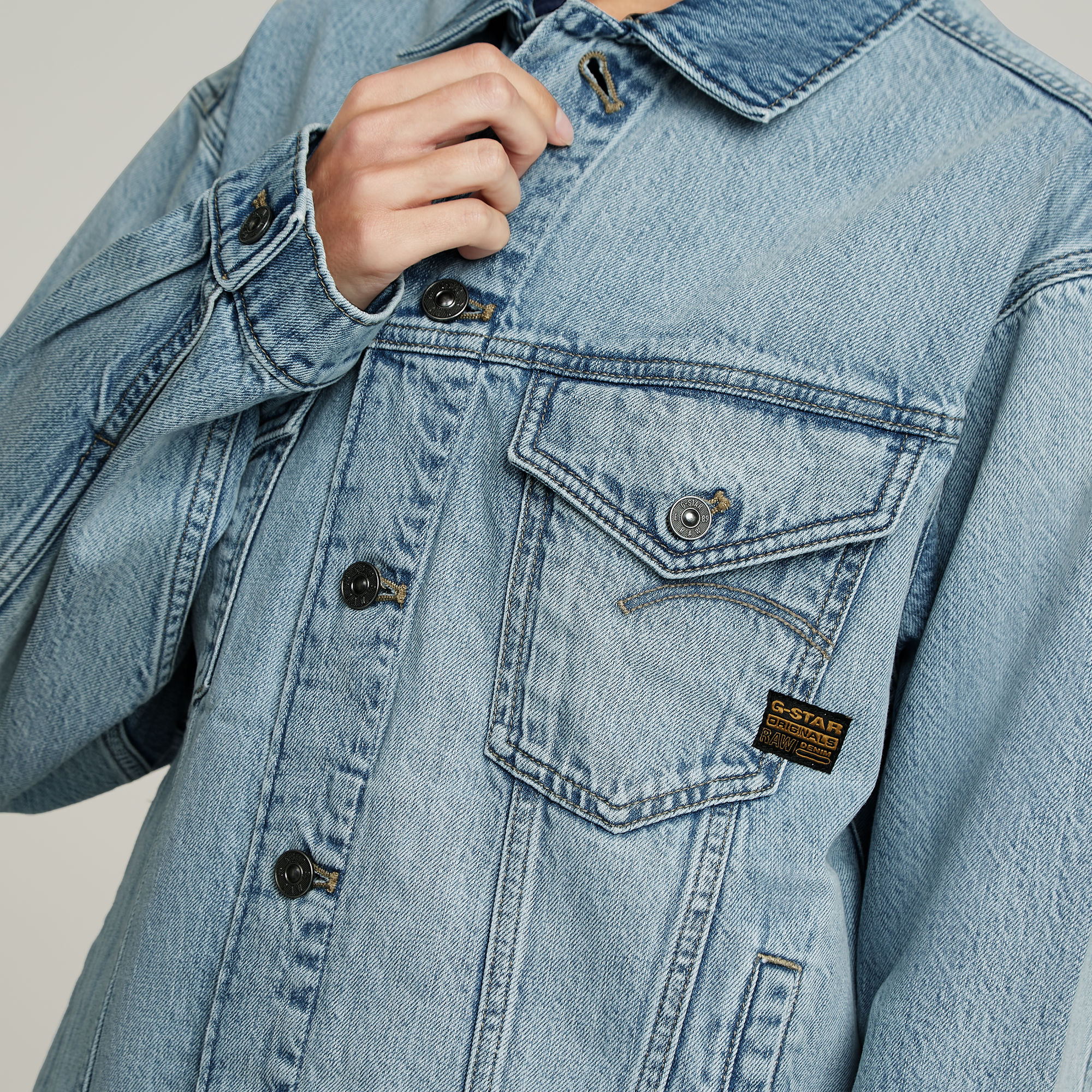 G-Star RAW Relaxed Denim Jack Lichtblauw Dames
