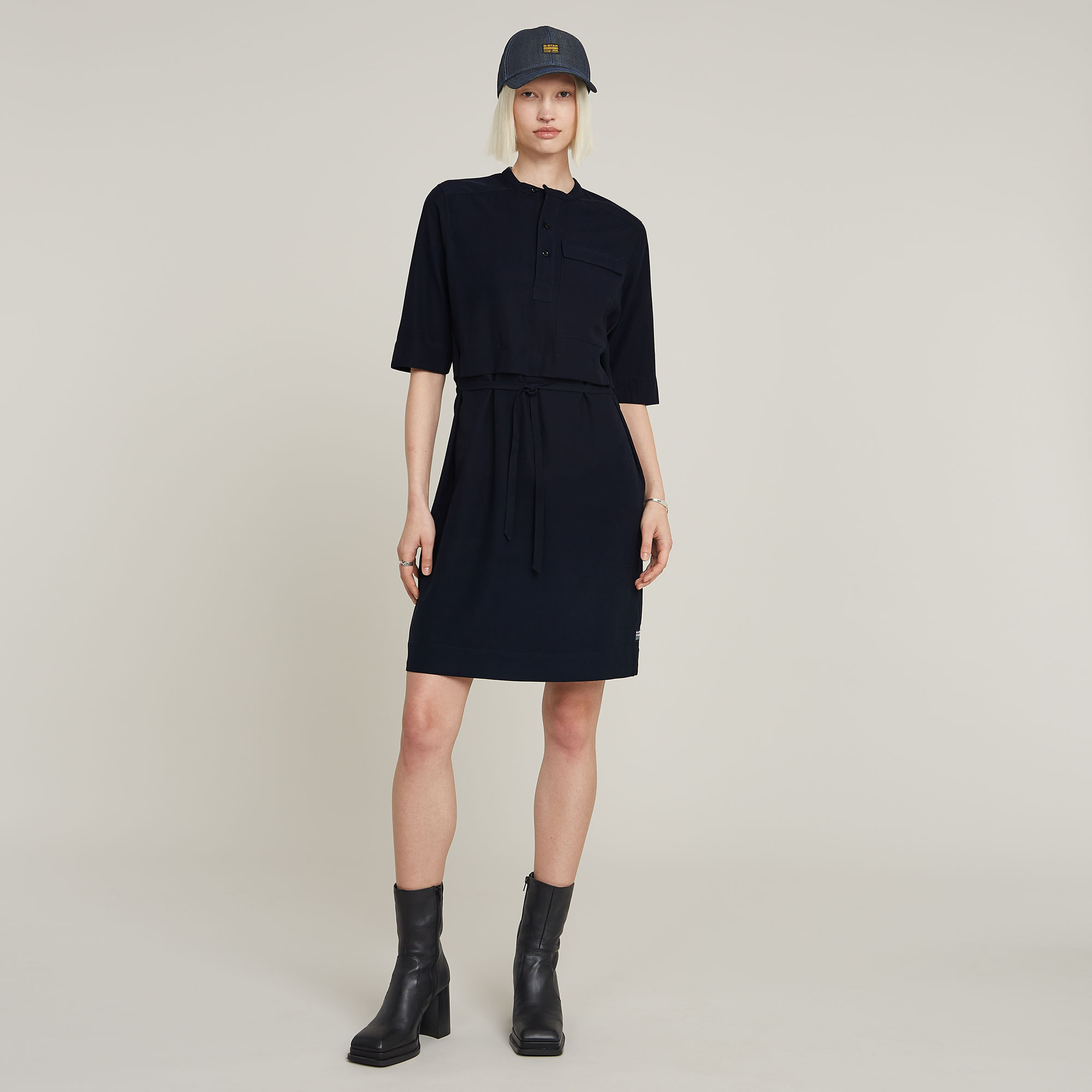 

Fluid Dress - Dark blue - Women