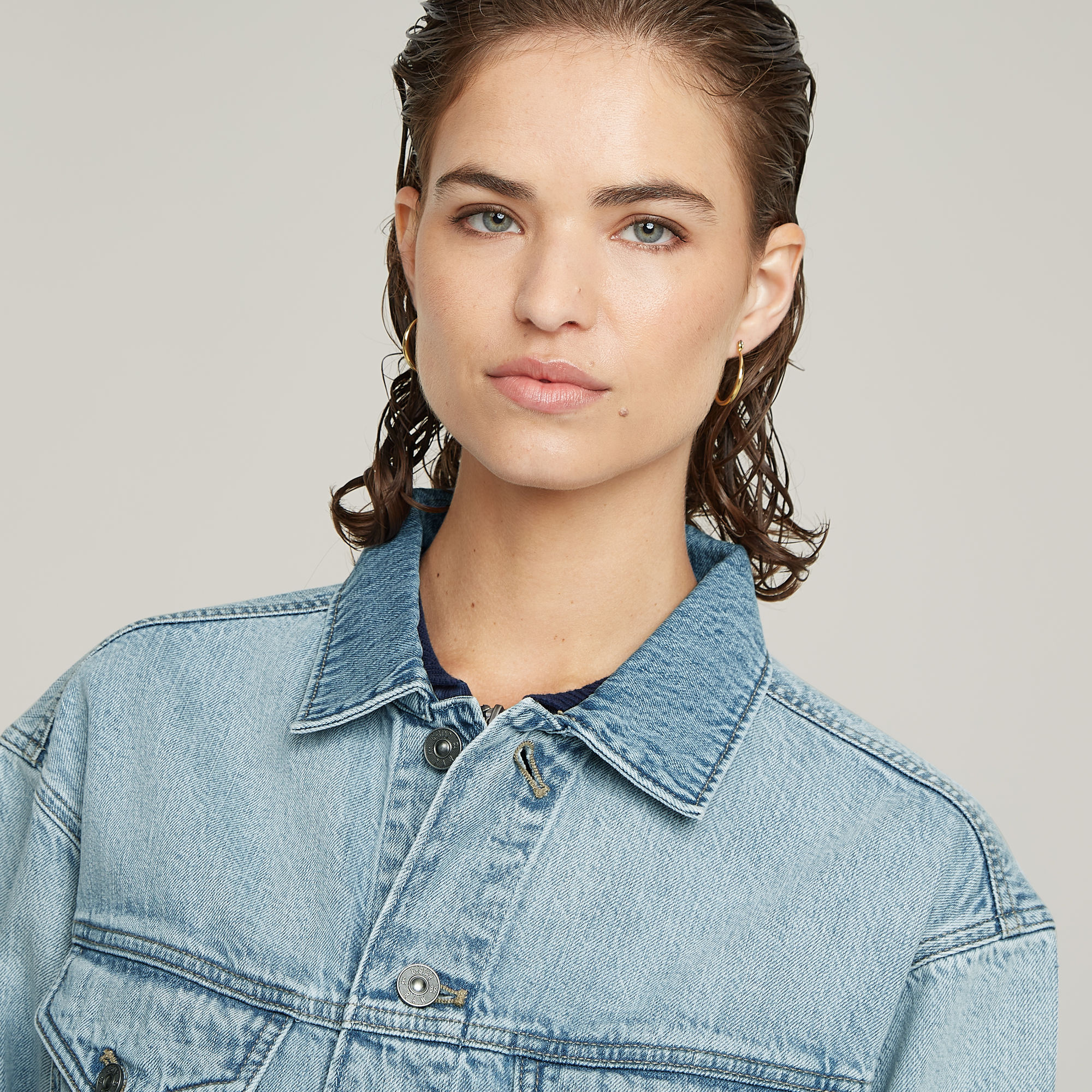 G-Star RAW Relaxed Denim Jack Lichtblauw Dames