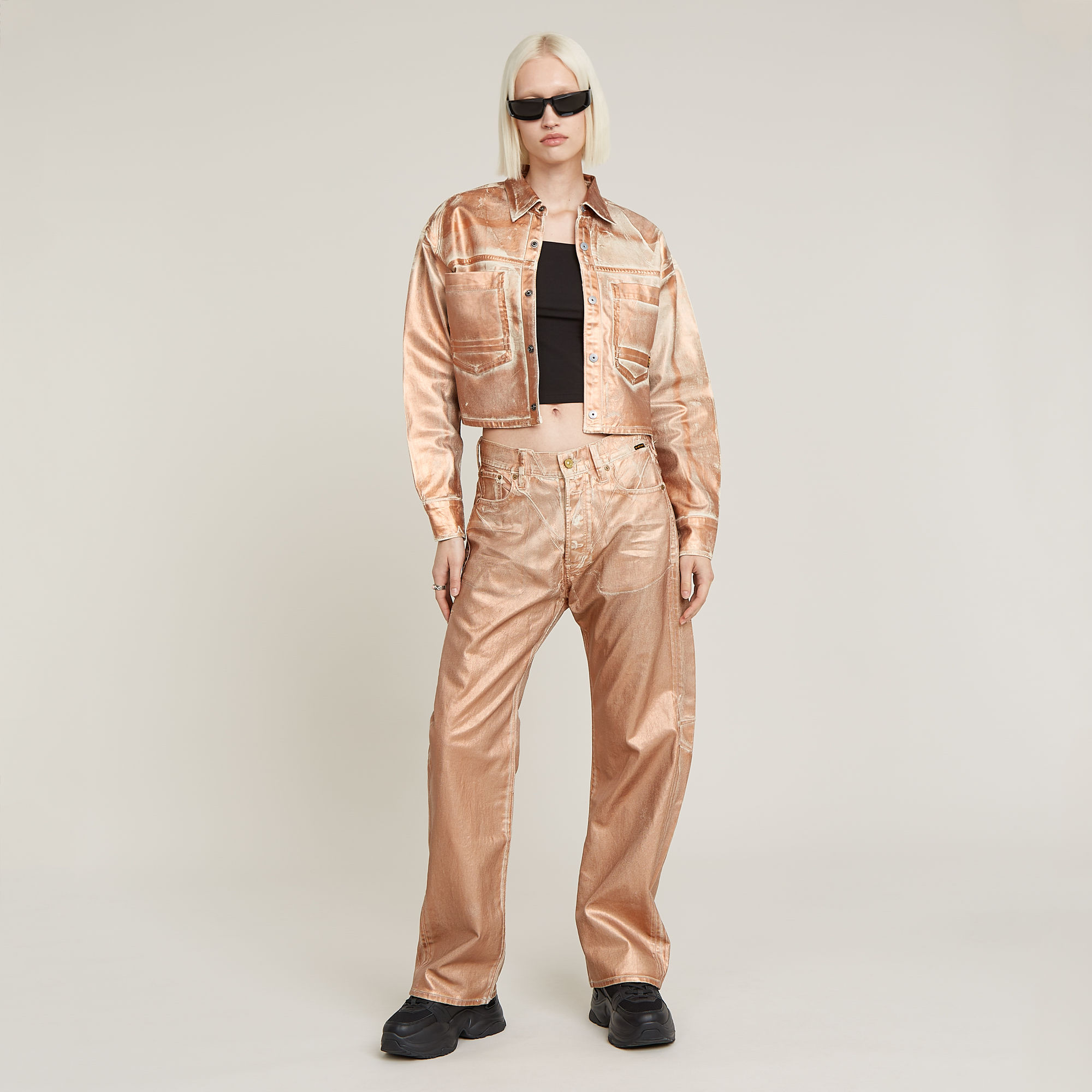 Thumbnail - Lässiges 2-Pocket Overshirt - Pink - Damen