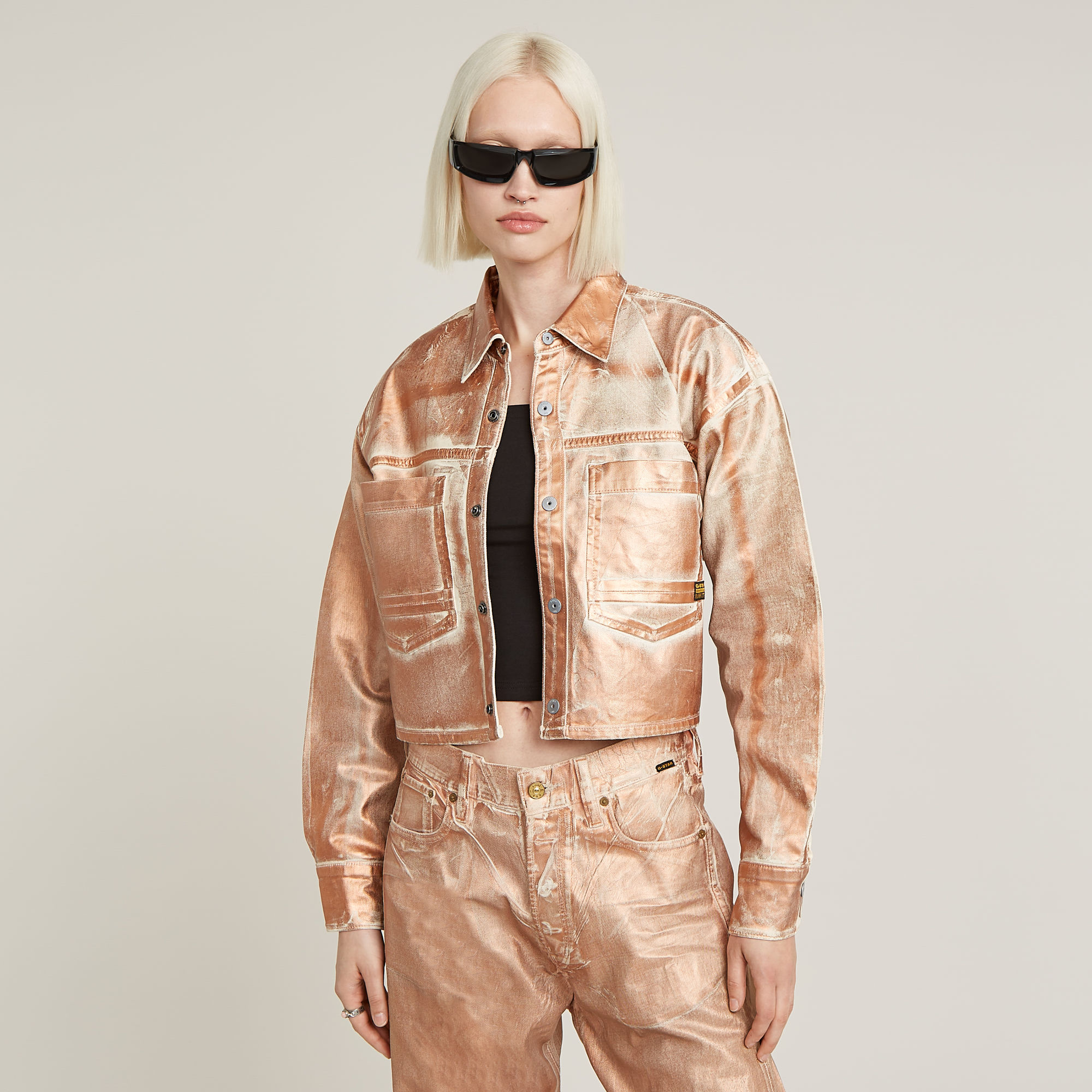 

Relaxed 2-Pocket Overshirt - Pink - Women