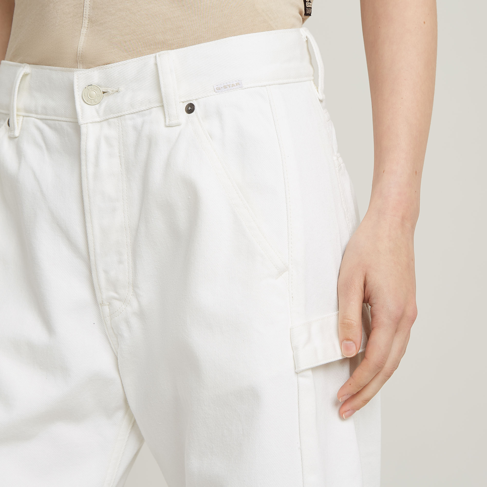 G-Star RAW Bowey 3D Extreme Carpenter Loose Jeans Wit Dames
