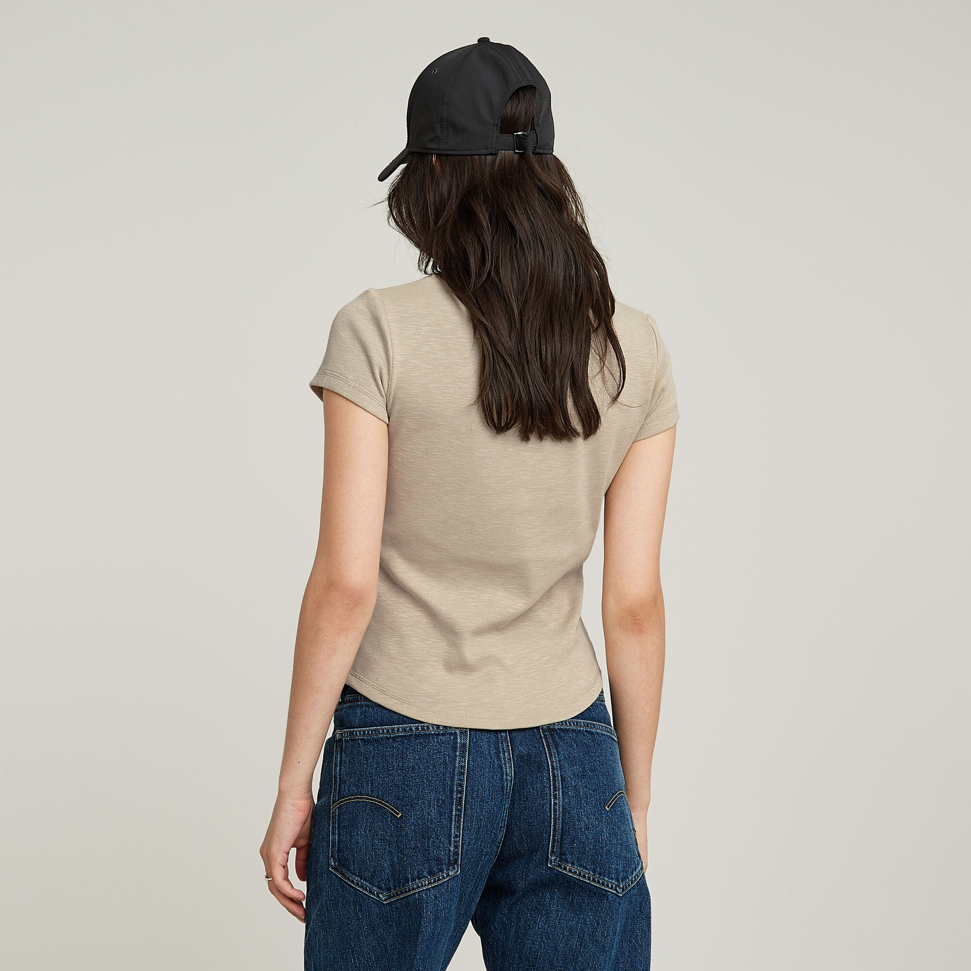 G-Star RAW Micro Placket Slim Top Beige Dames