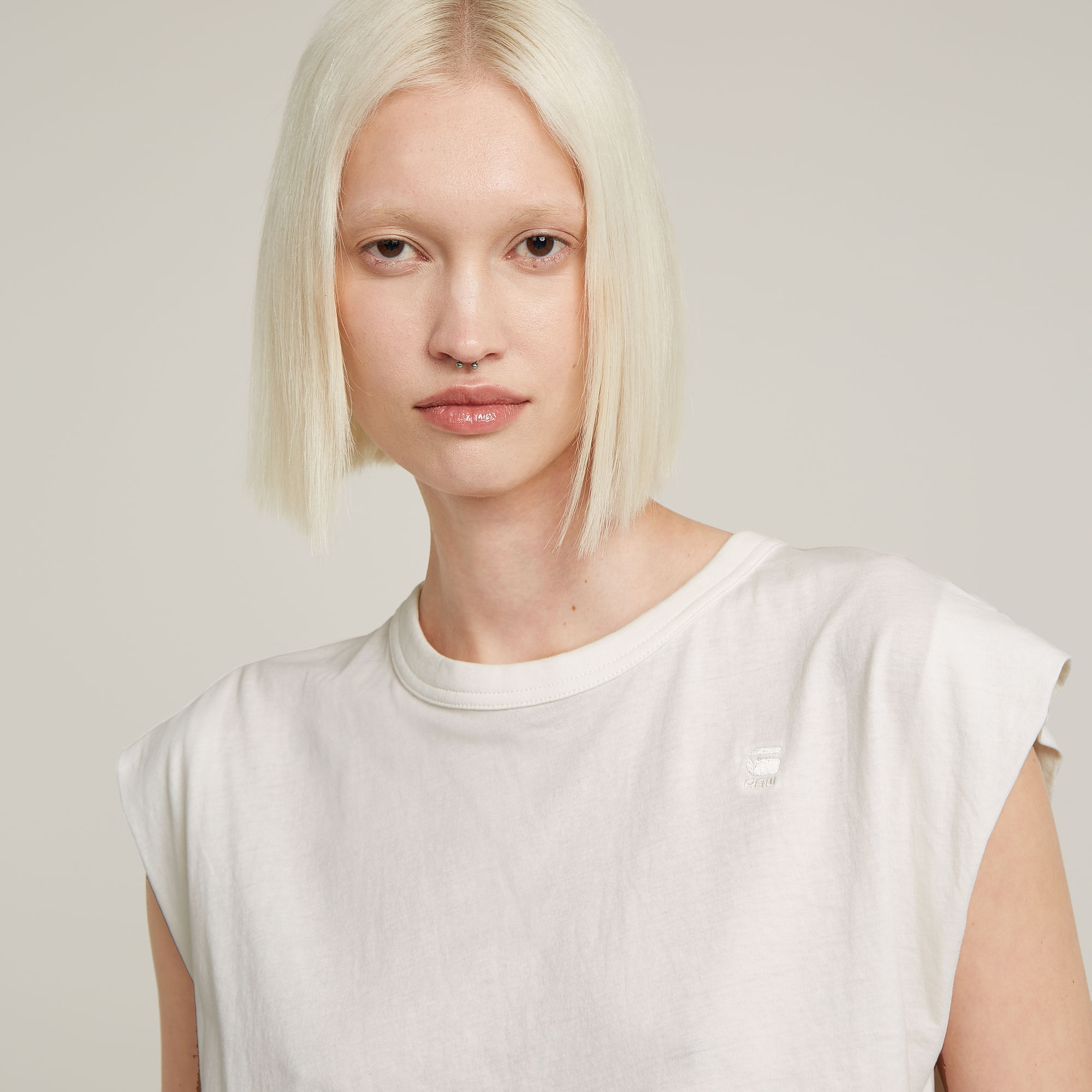 G-Star RAW Open Back Loose Sleeveless Top Wit Dames