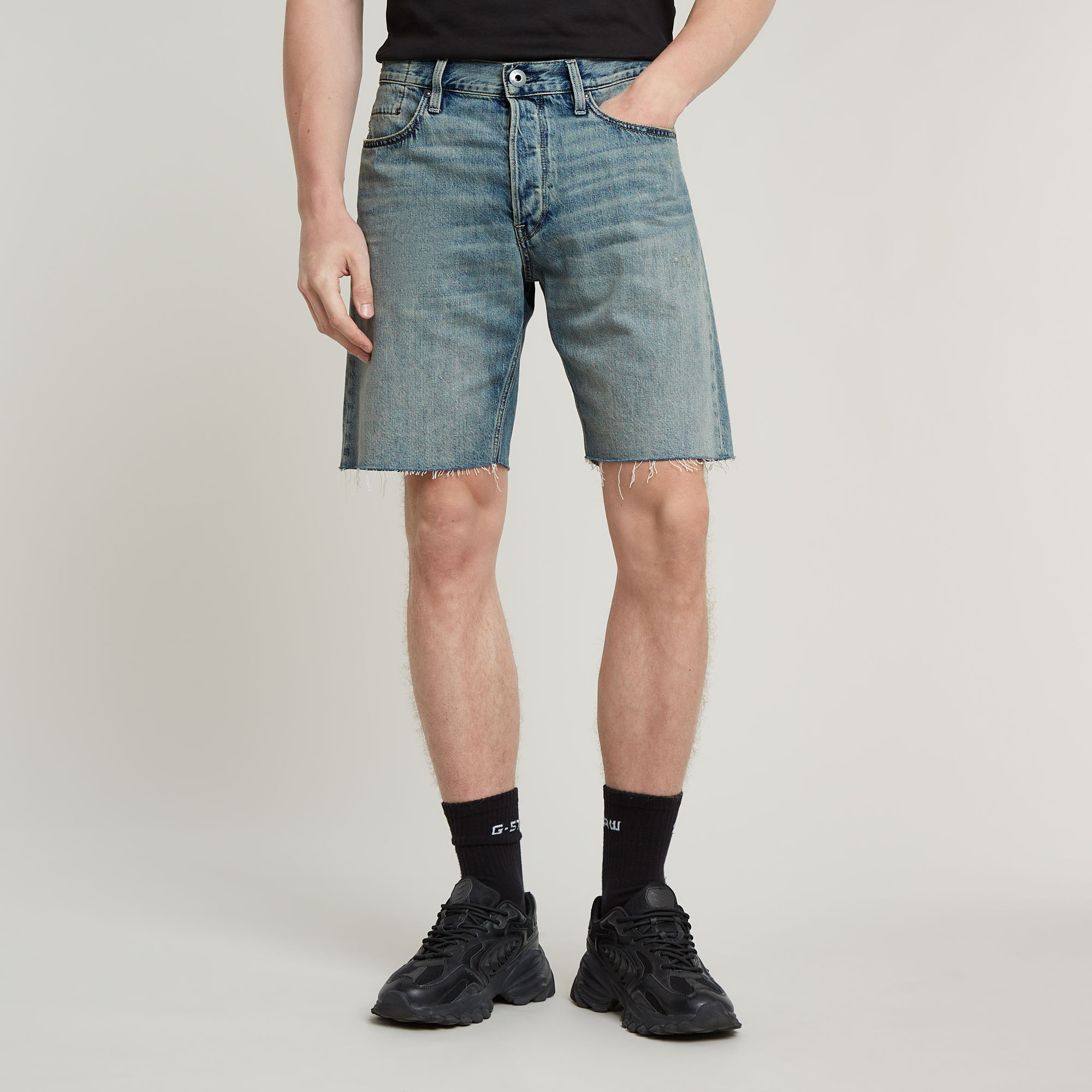 

Dakota Shorts Raw Edge - Medium blue - Men