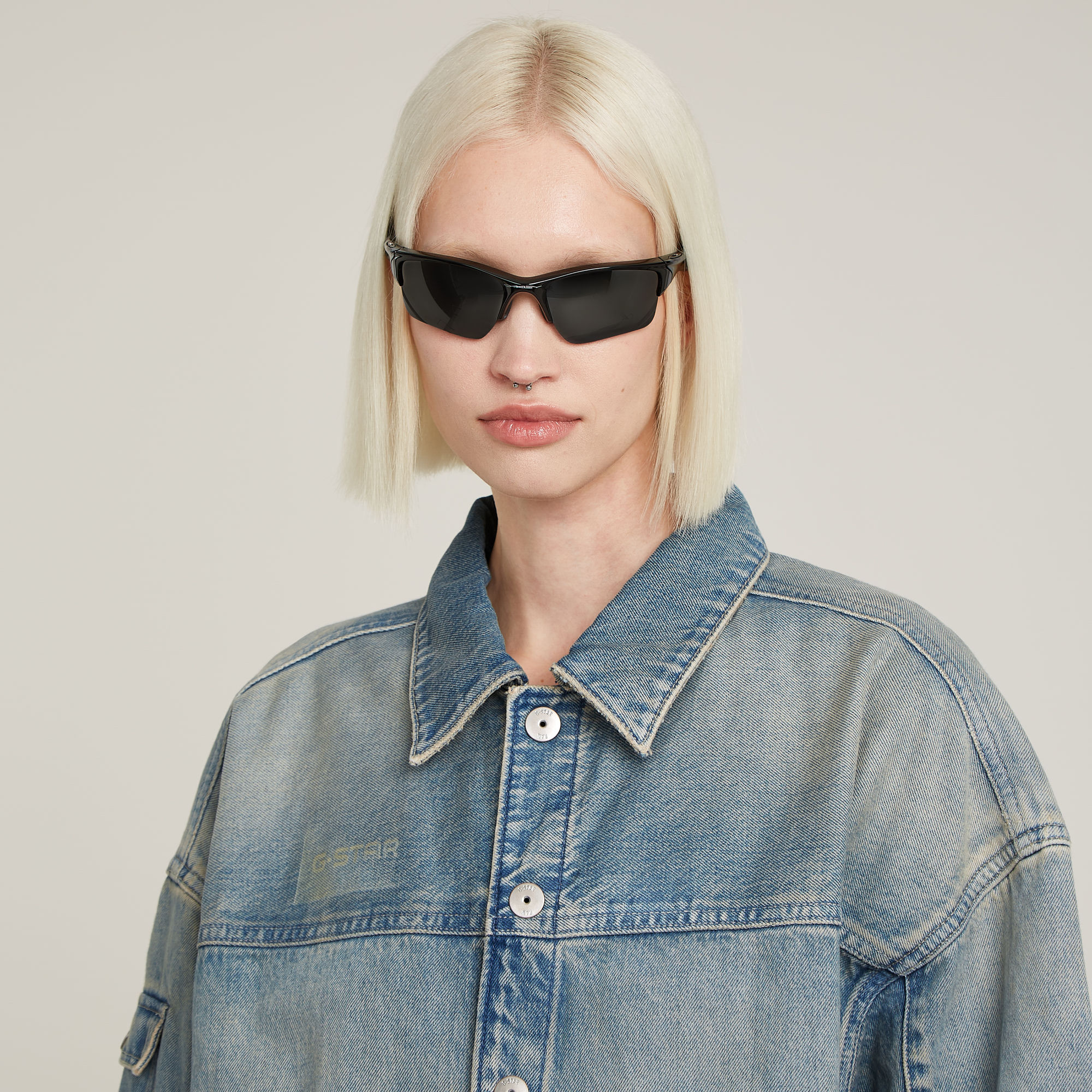 G-Star RAW Long Drifter Jack Lichtblauw Dames