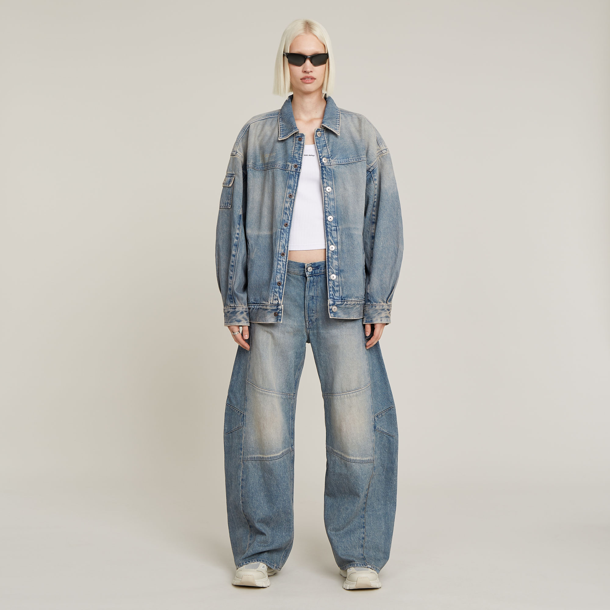 G-Star RAW Long Drifter Jack Lichtblauw Dames