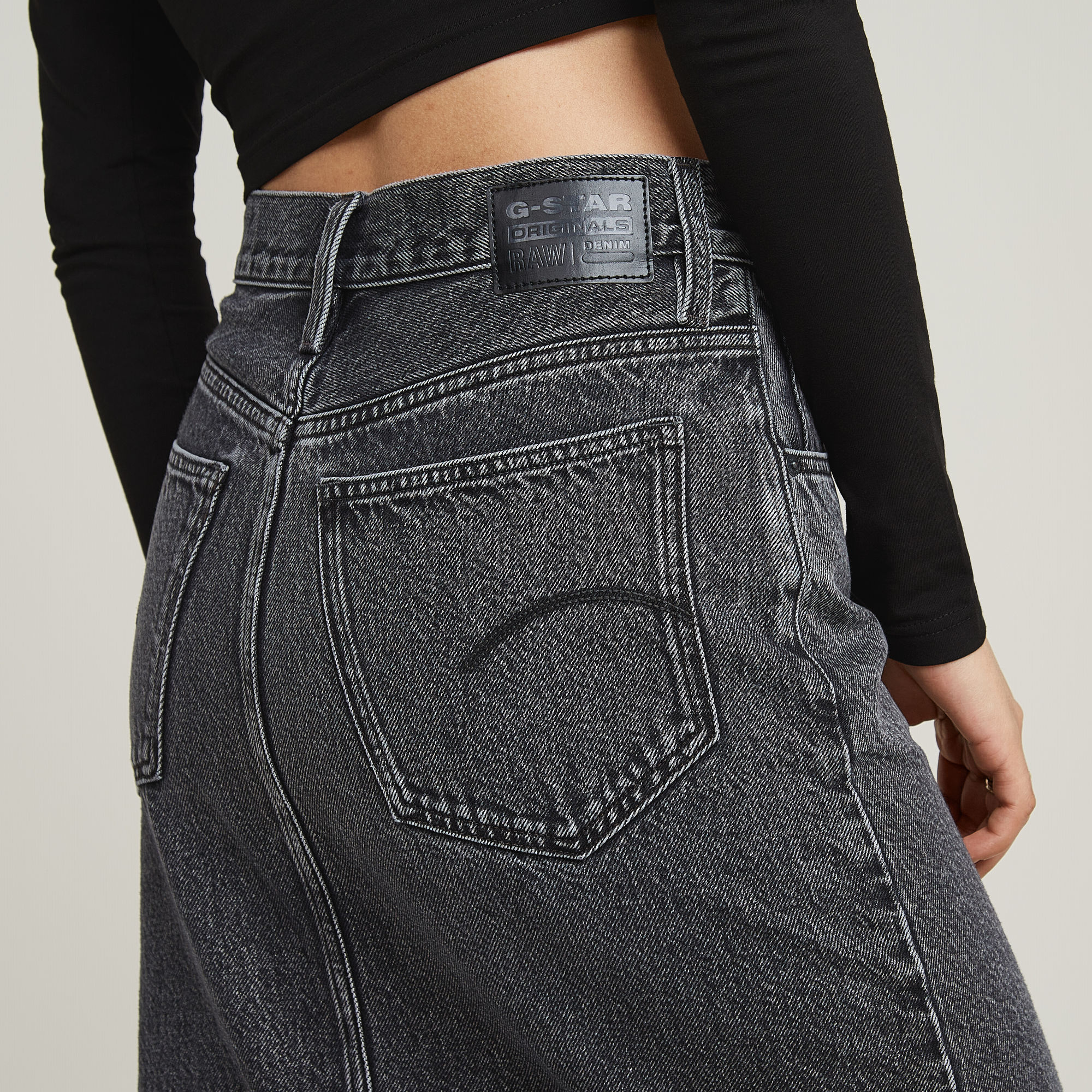 G-Star RAW Viktoria Snaps Lange Rok Grijs Dames