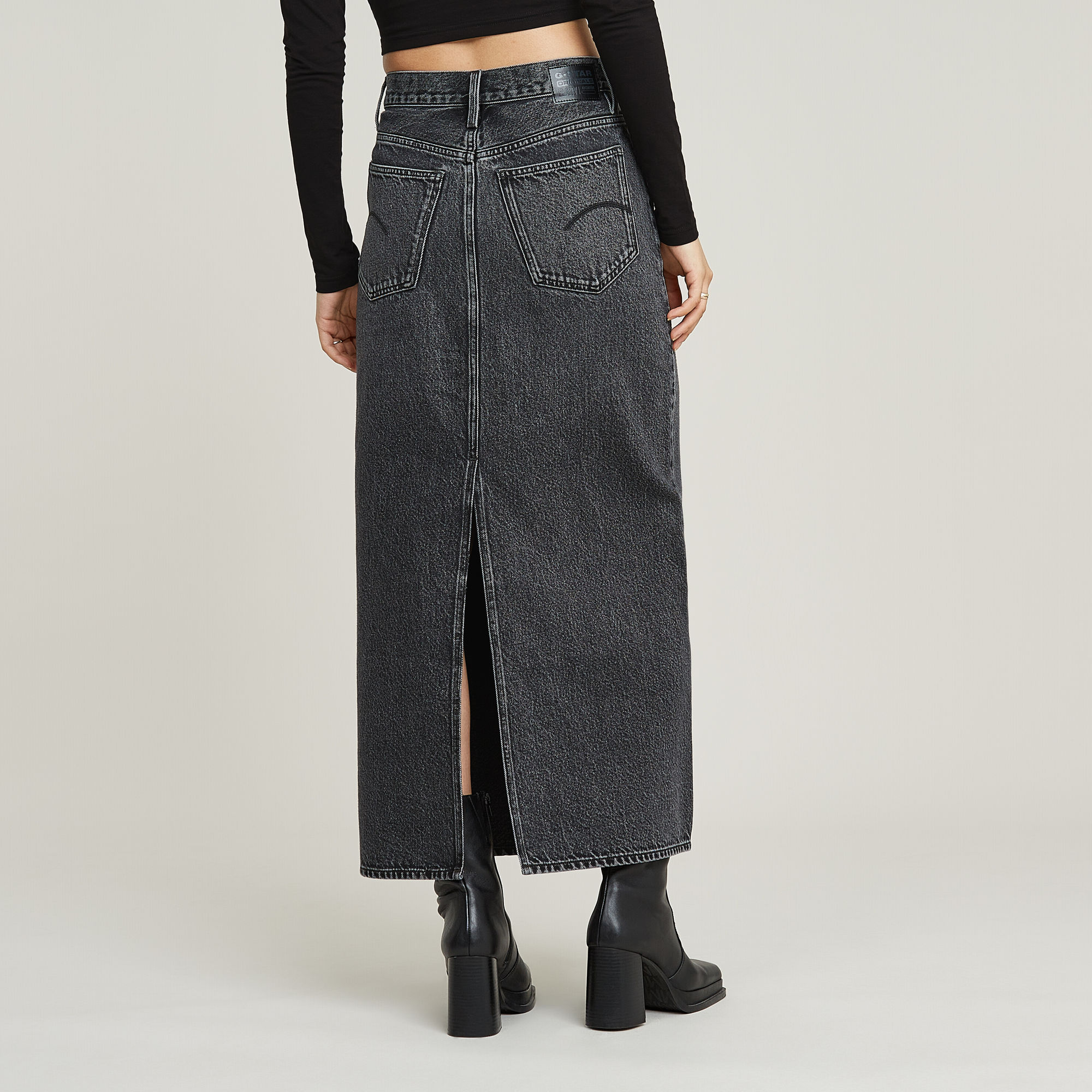G-Star RAW Viktoria Snaps Lange Rok Grijs Dames
