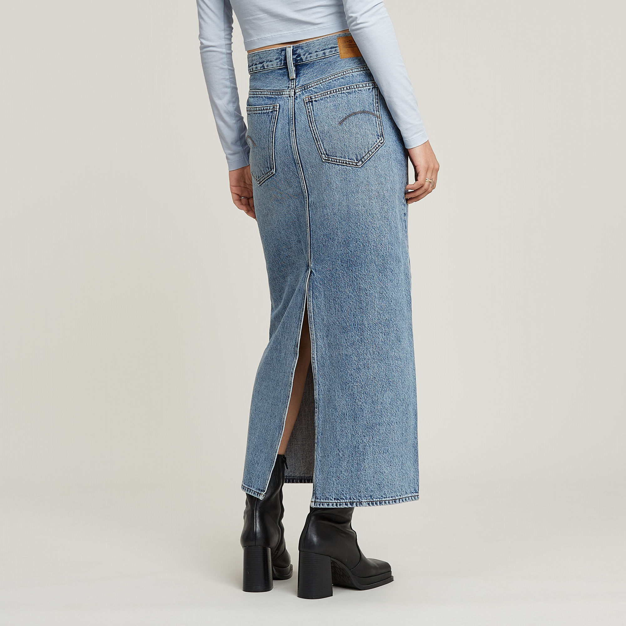G-Star RAW Viktoria Lange Rok Midden blauw Dames
