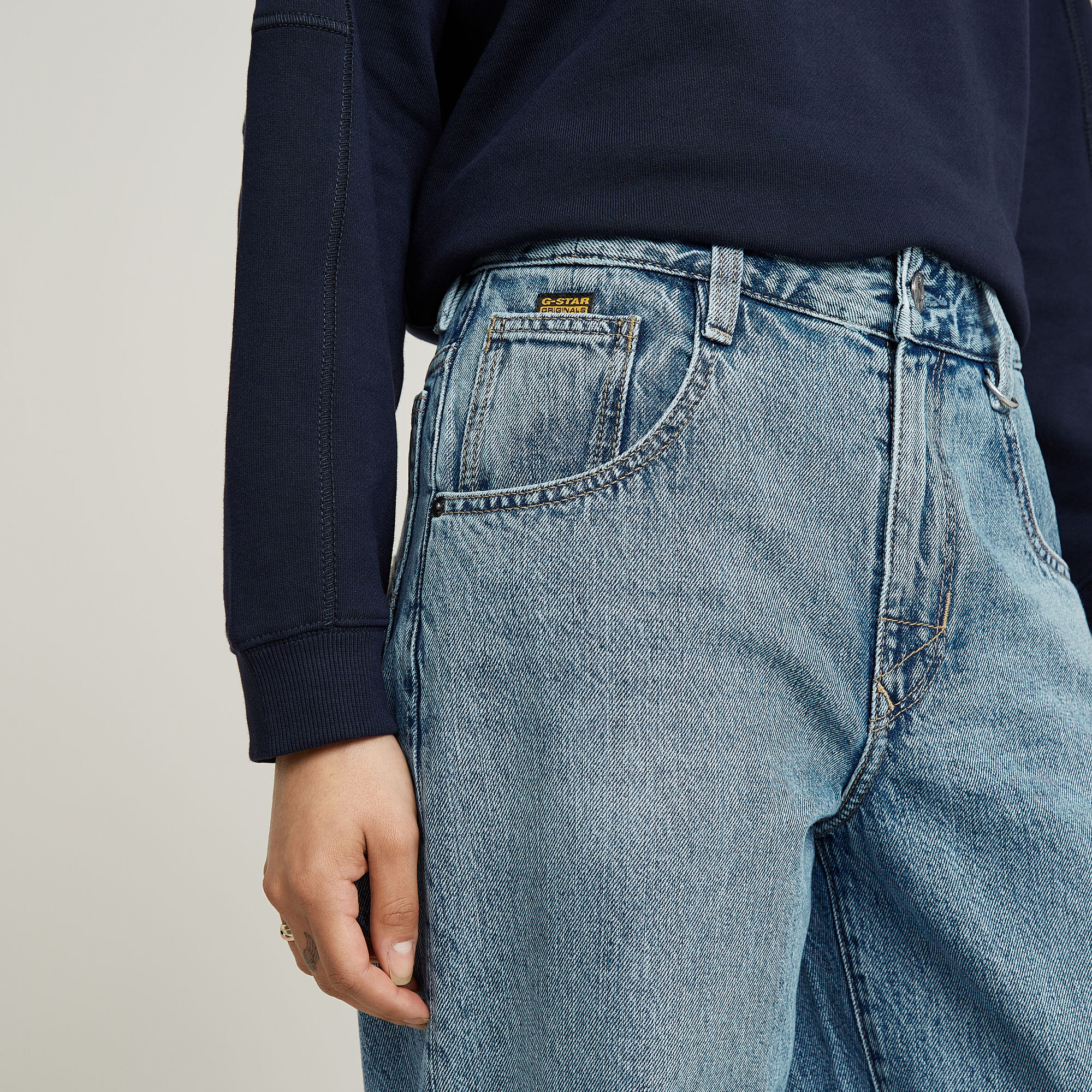 G-Star RAW Skater High Loose Jeans Midden blauw Dames