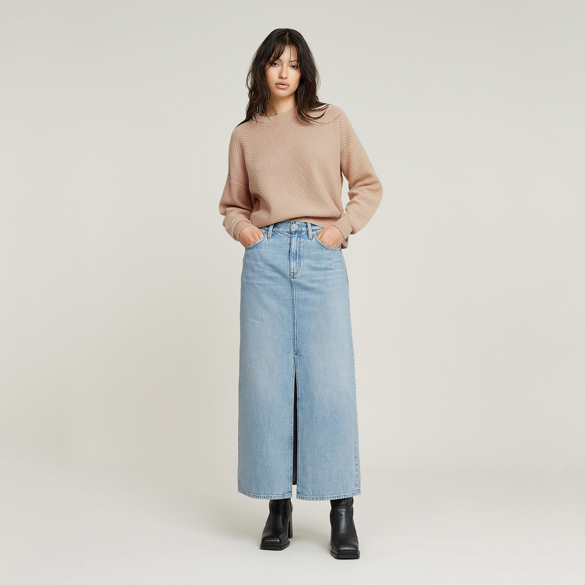 G-Star RAW Viktoria Lange Rok Lichtblauw Dames