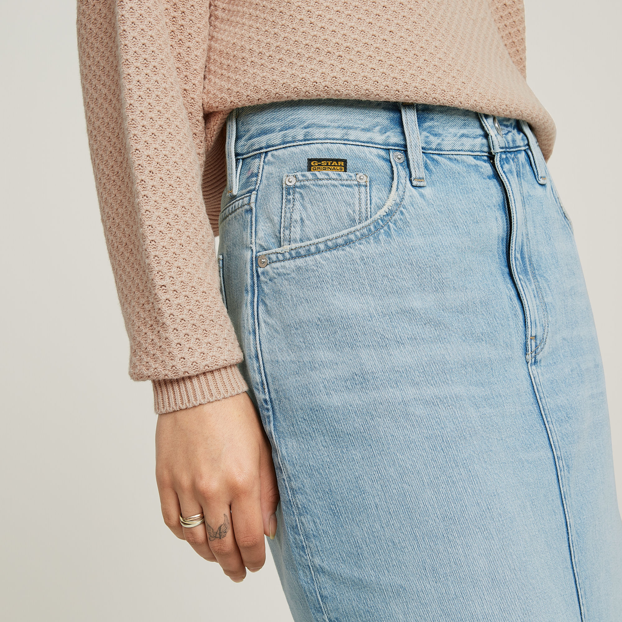 G-Star RAW Viktoria Lange Rok Lichtblauw Dames