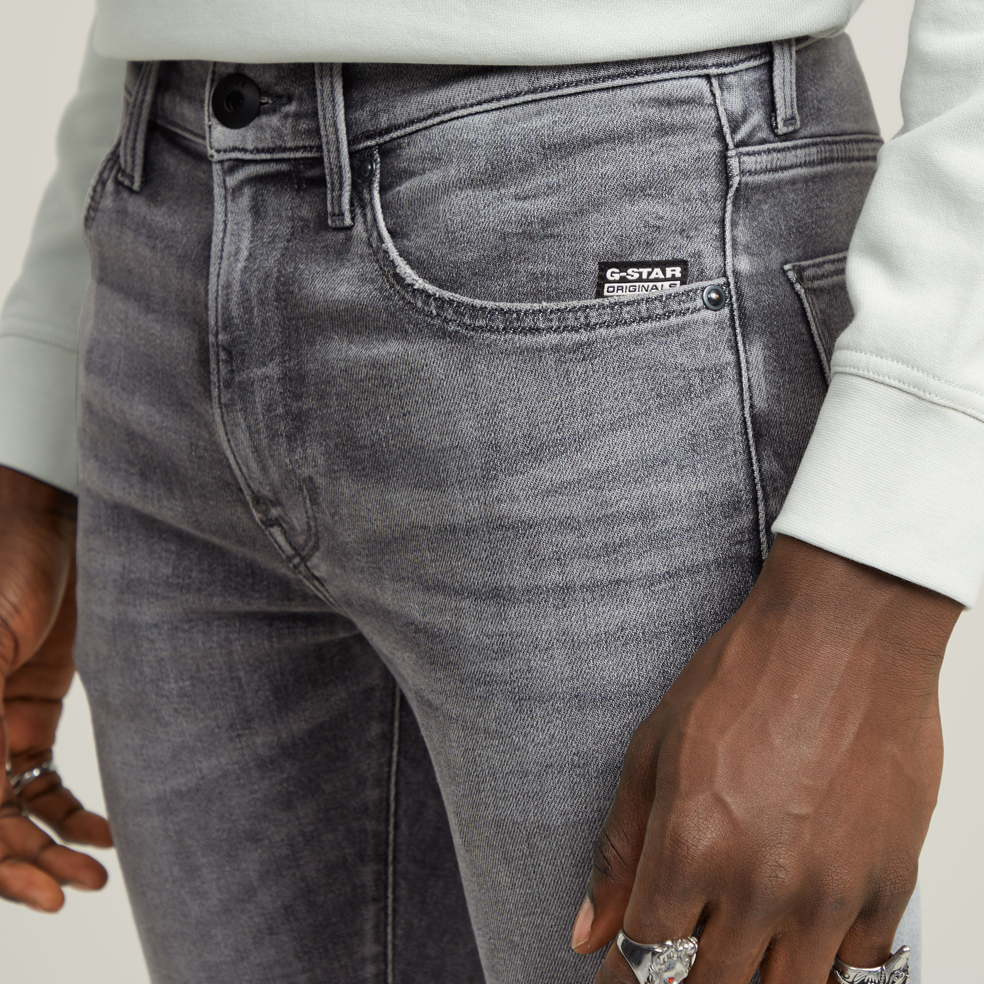 G-Star RAW Revend FWD Skinny Jeans Grijs Heren