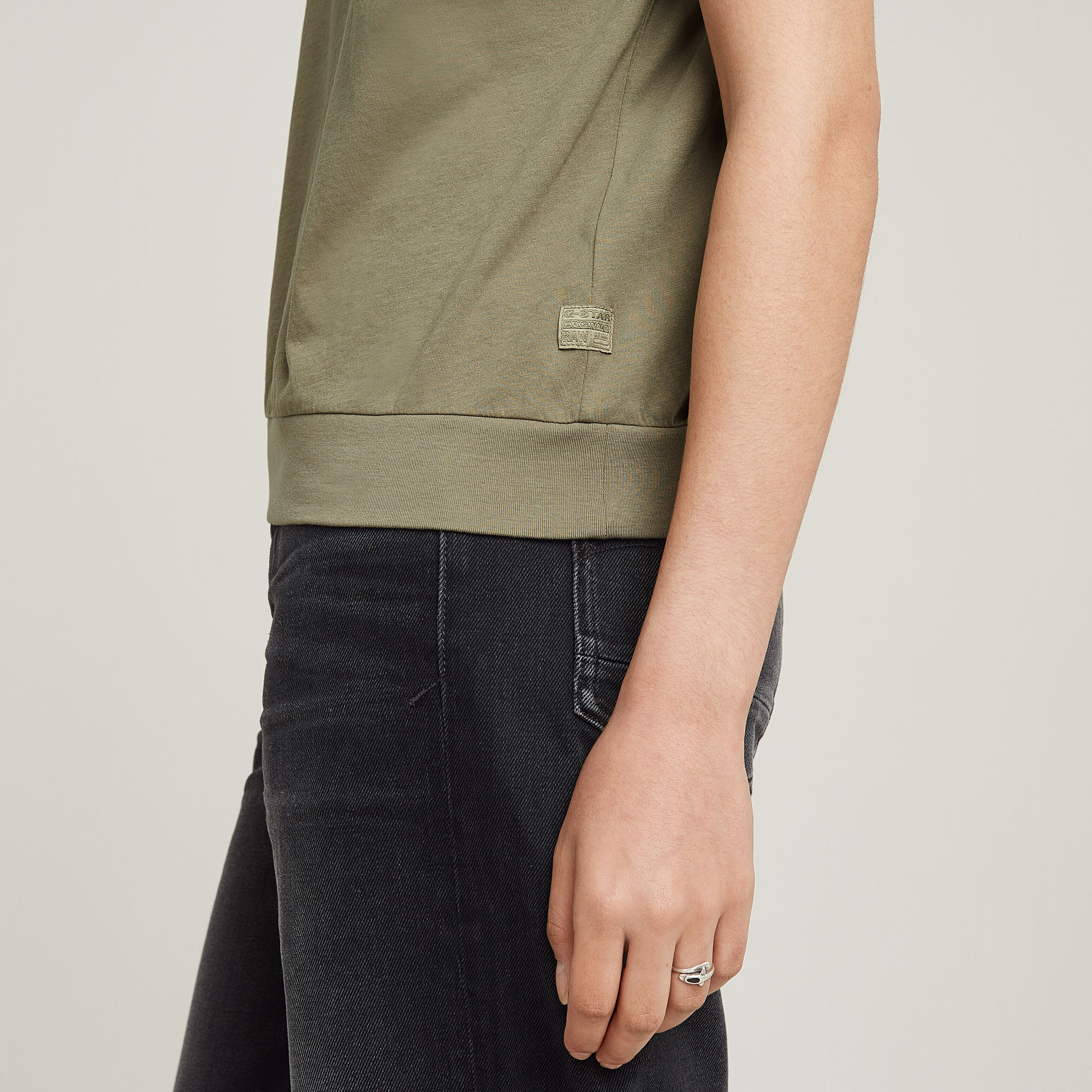 G-Star RAW Open Back Loose Sleeveless Top Groen Dames