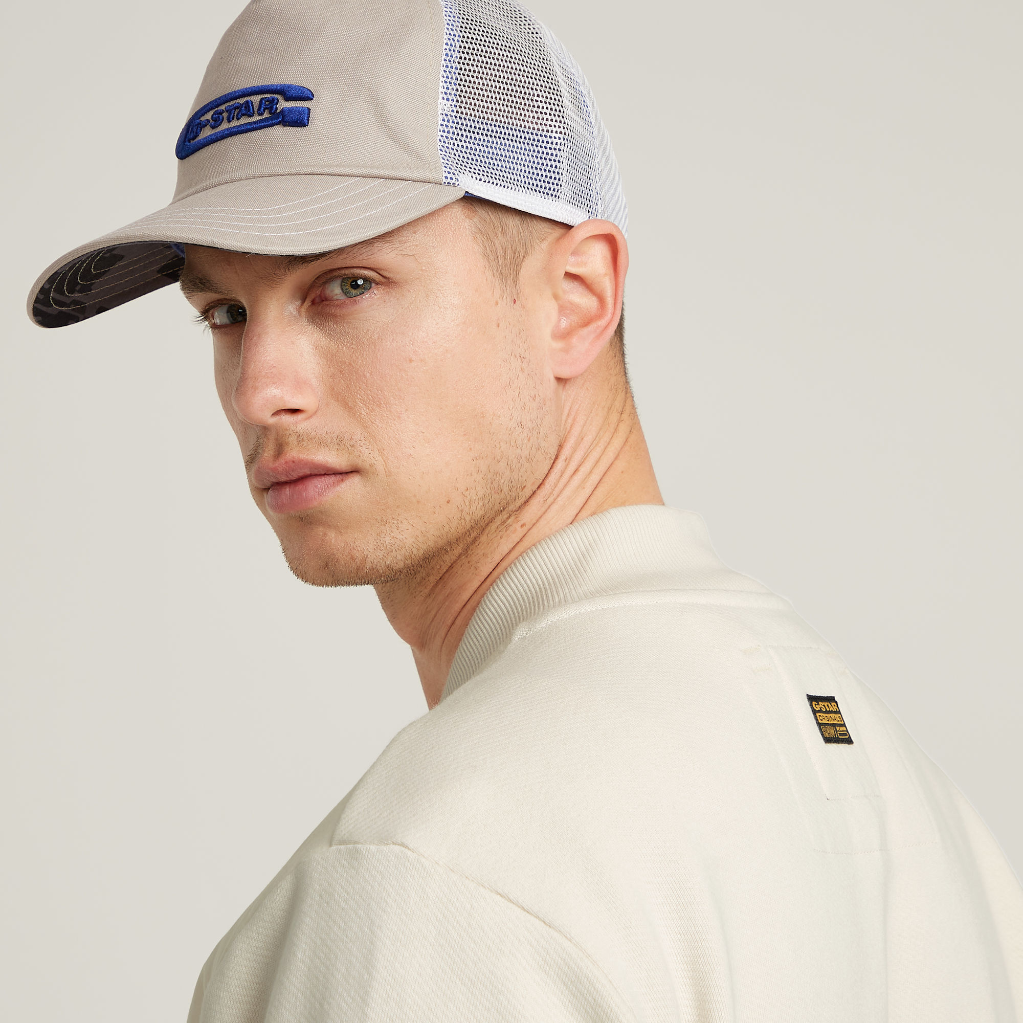 G-Star RAW Woven Mix Relaxed Sweater Wit Heren