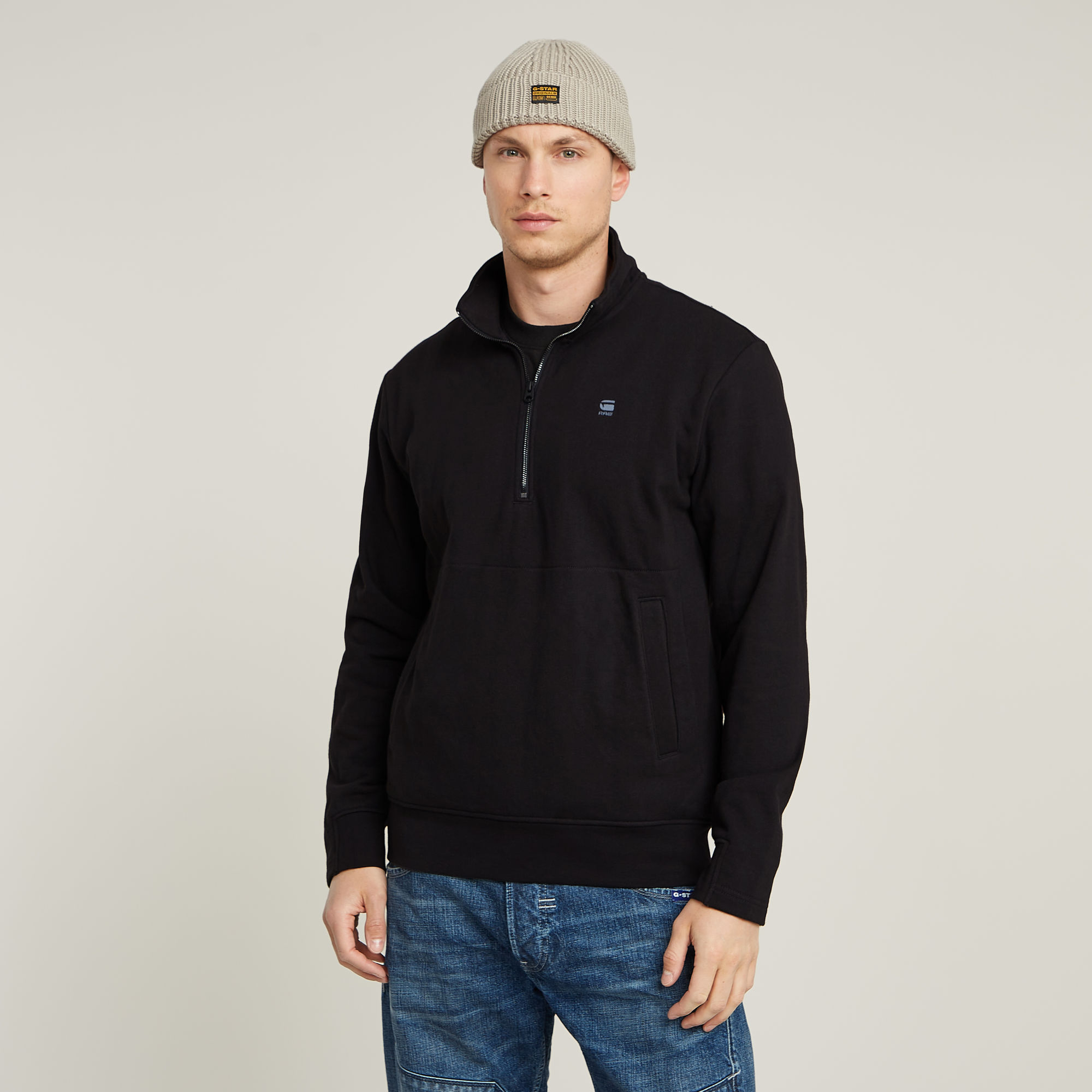 

Nifous Half Zip Sweater - Black - Men