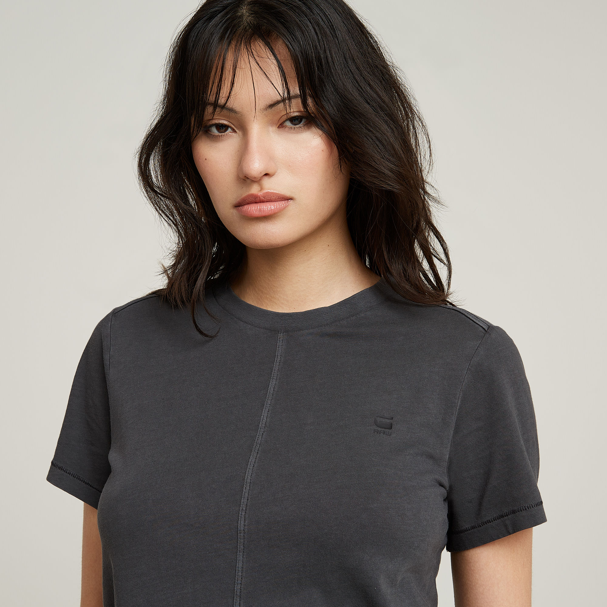 G-Star RAW Overdyed Front Seam Top Zwart Dames