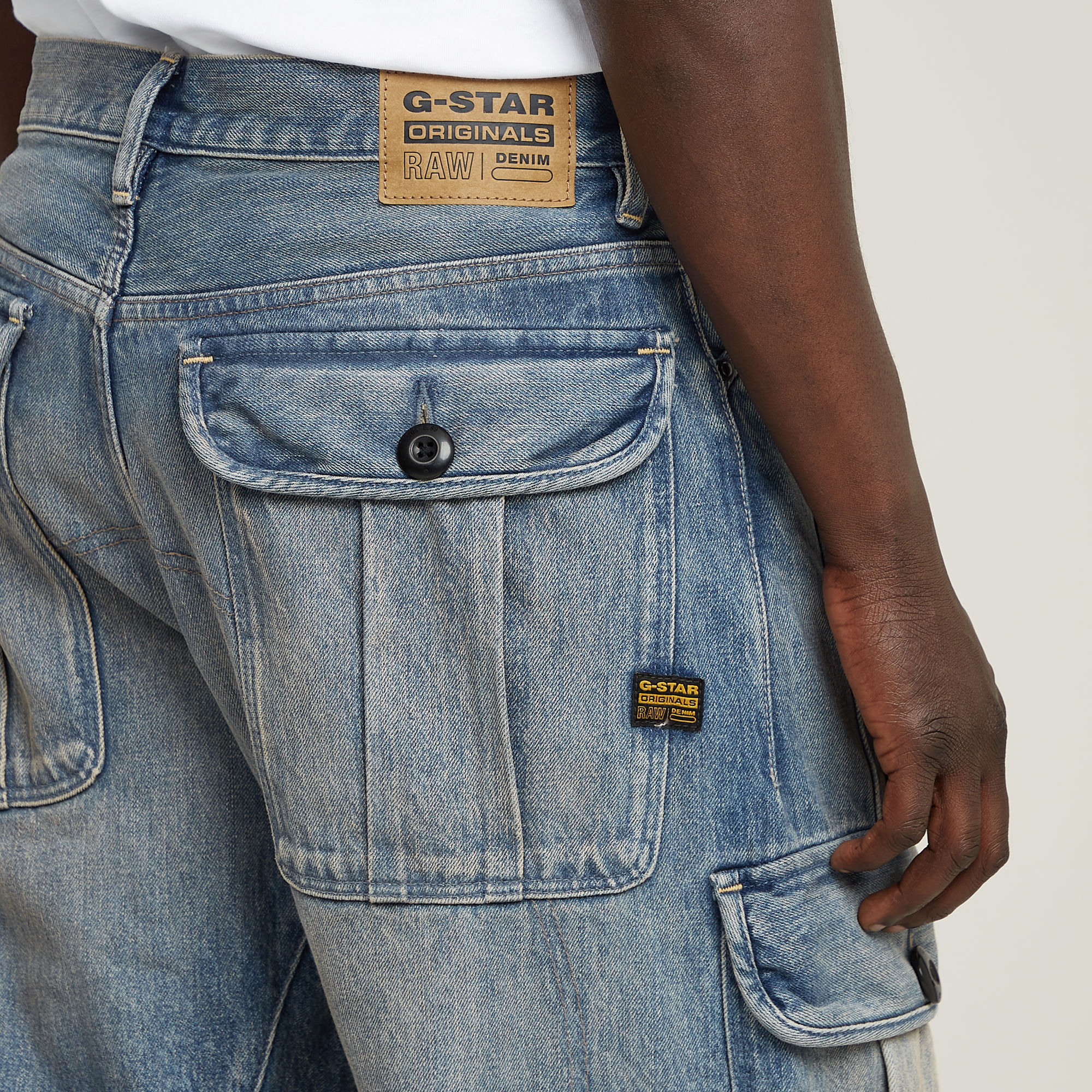G-Star RAW Bend 3D Cargo Loose Jeans Lichtblauw Heren