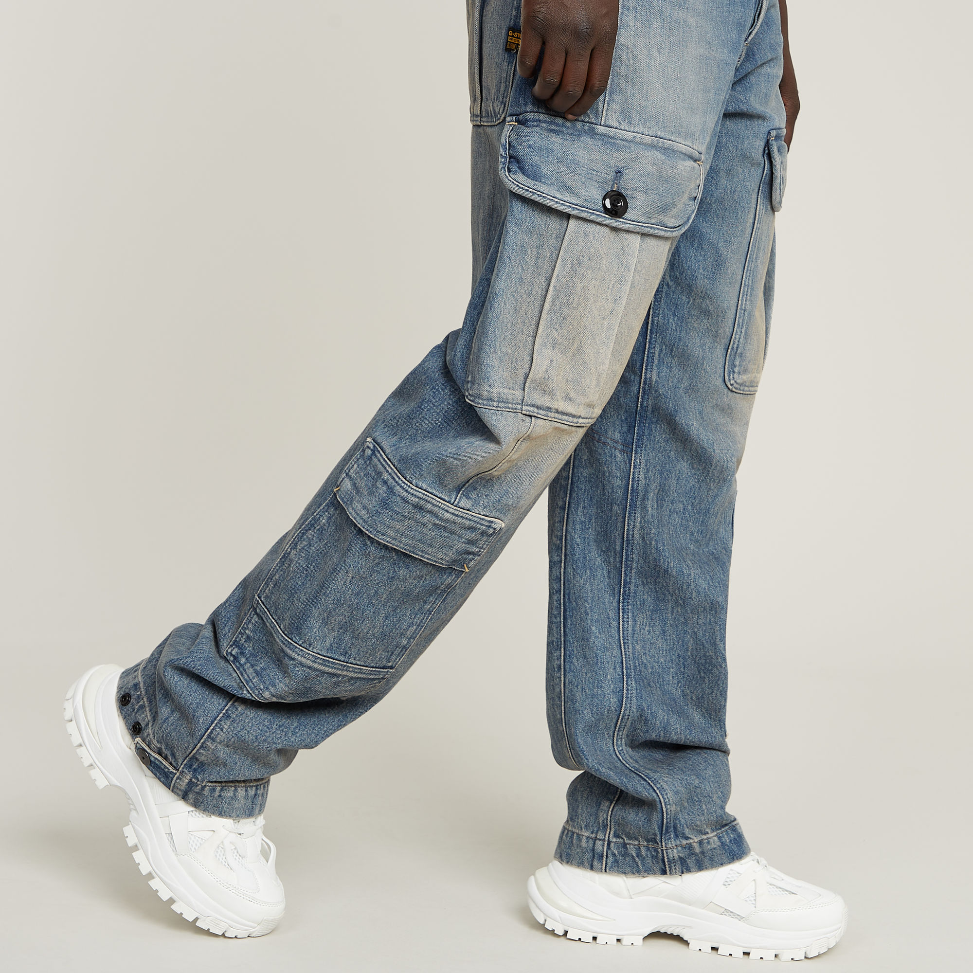 G-Star RAW Bend 3D Cargo Loose Jeans Lichtblauw Heren