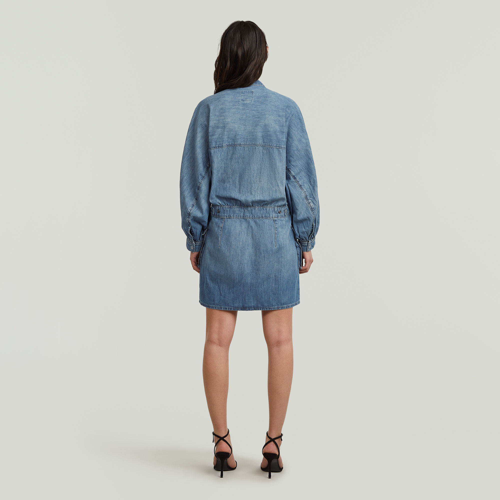 G-Star RAW Macro Balloon Jurk Midden blauw Dames