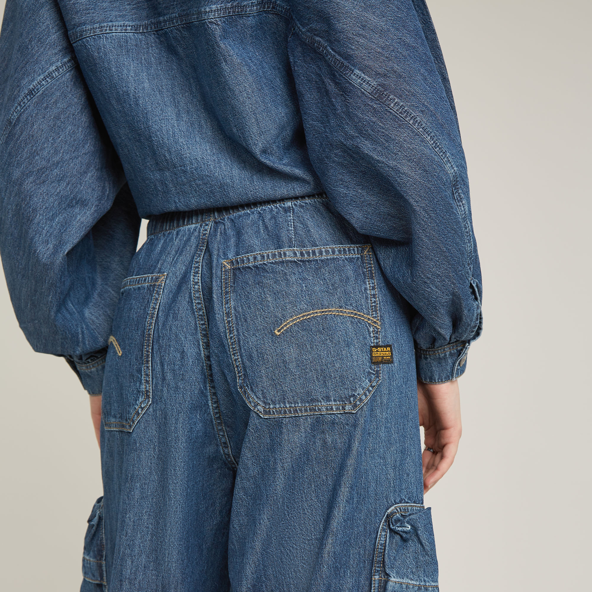 G-Star RAW Balloon Jumpsuit Midden blauw Dames